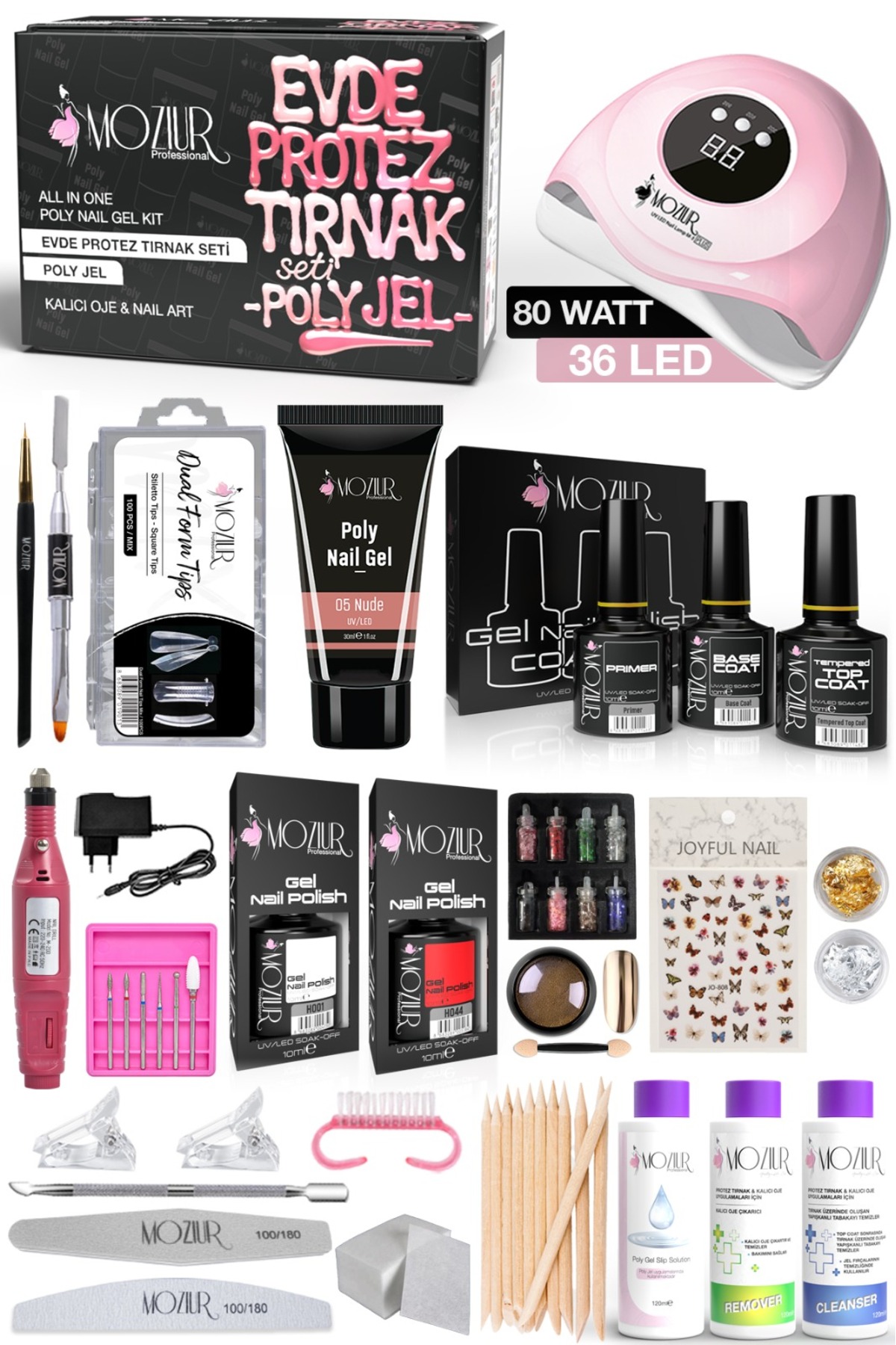 MOZIUR Kalıcı Oje & Nail Art Seti - Fiyatı, Yorumları