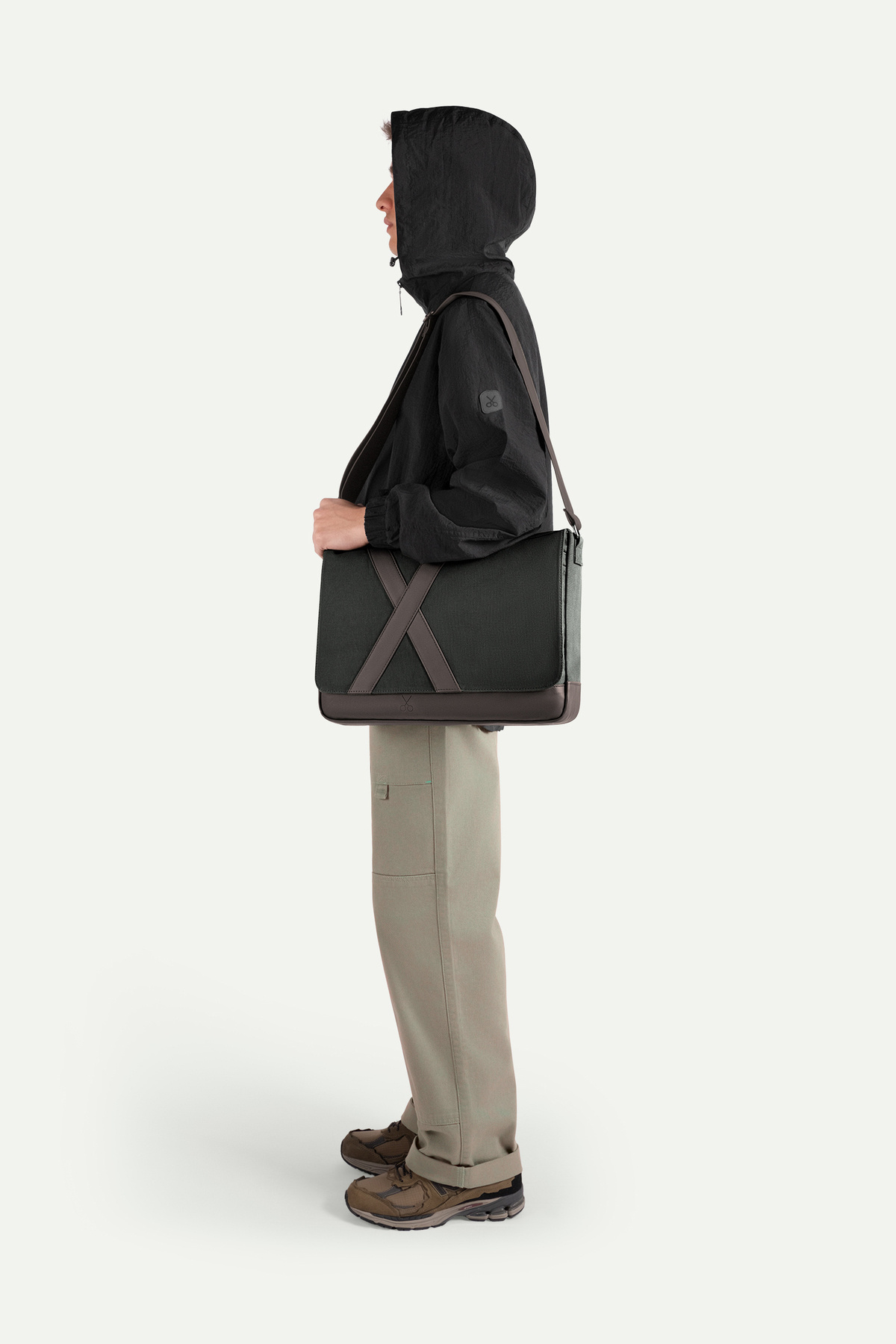 KAFT  Unisex Yatay Postacı Çantası - Nevend - Asphalt - Görsel 3