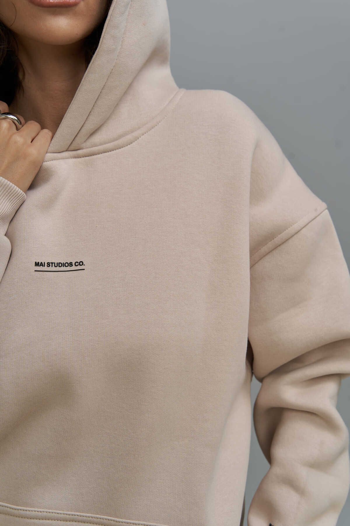MAİ COLLECTİON-Minimal Print Bone Tracksuit 6