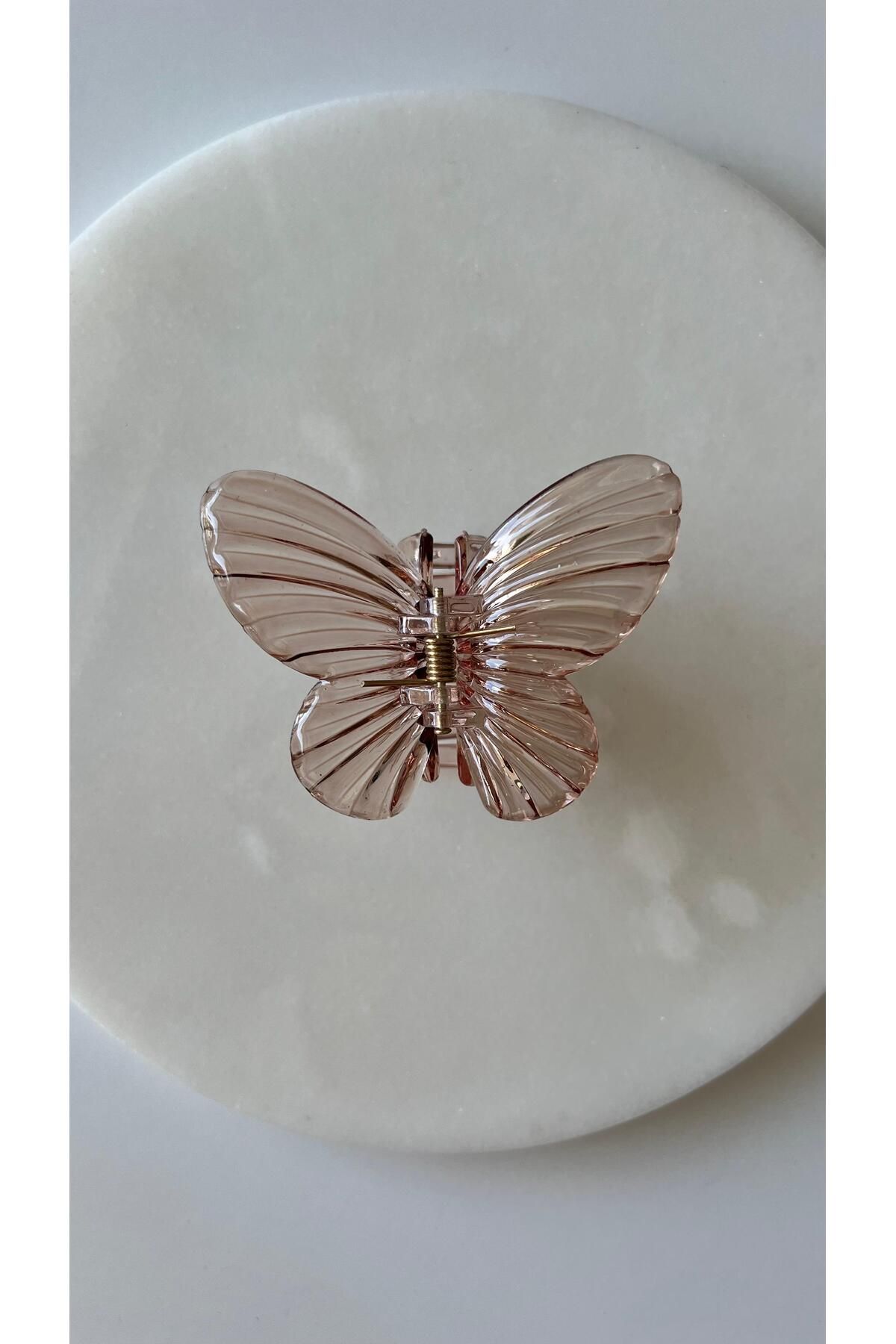 rimeaccessories Şeffaf Kelebek Mandal Toka