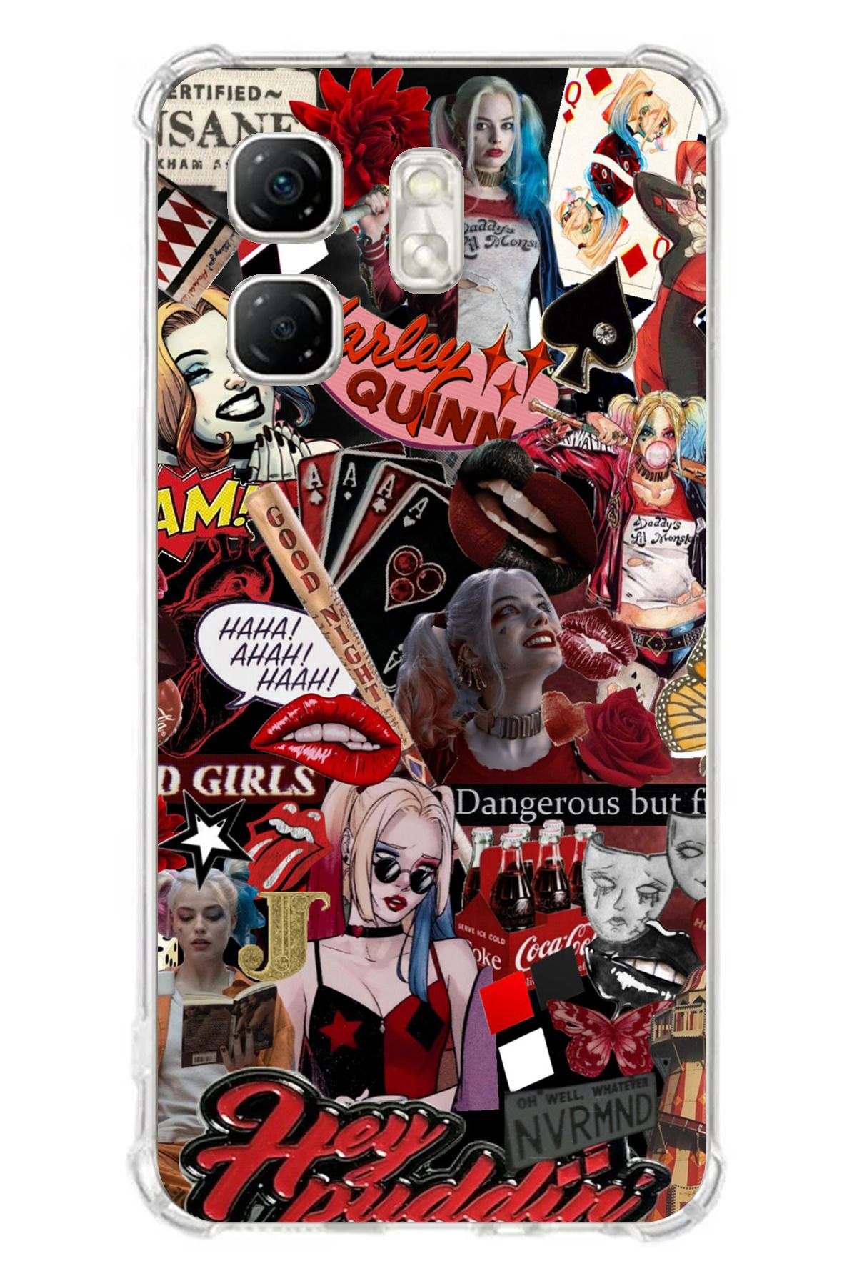TechTree Infinix Hot 50i - Smart 9 Uyumlu Harley Quinn Şeffaf Silikon Kılıf