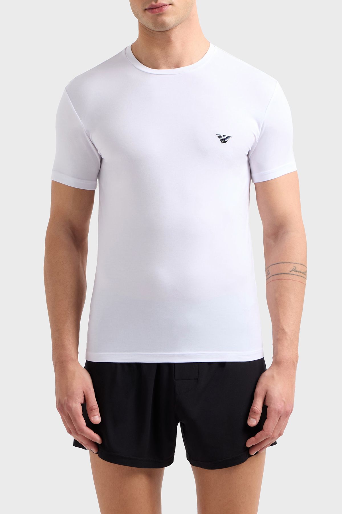 Emporio Armani Streç Slim Fit Bisiklet Yaka T Shirt Erkek T SHİRT EM000379 AF10783 U0002