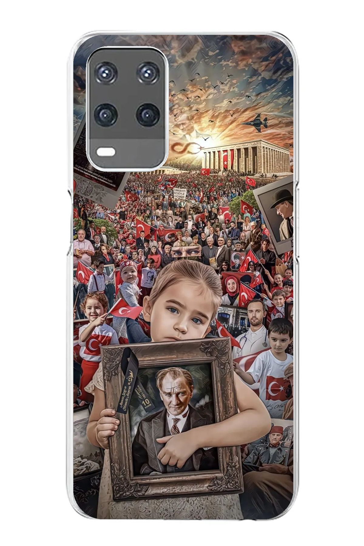 TechTree Oppo A54 Uyumlu Atatürk Anıtkabir Şeffaf Silikon Kılıf