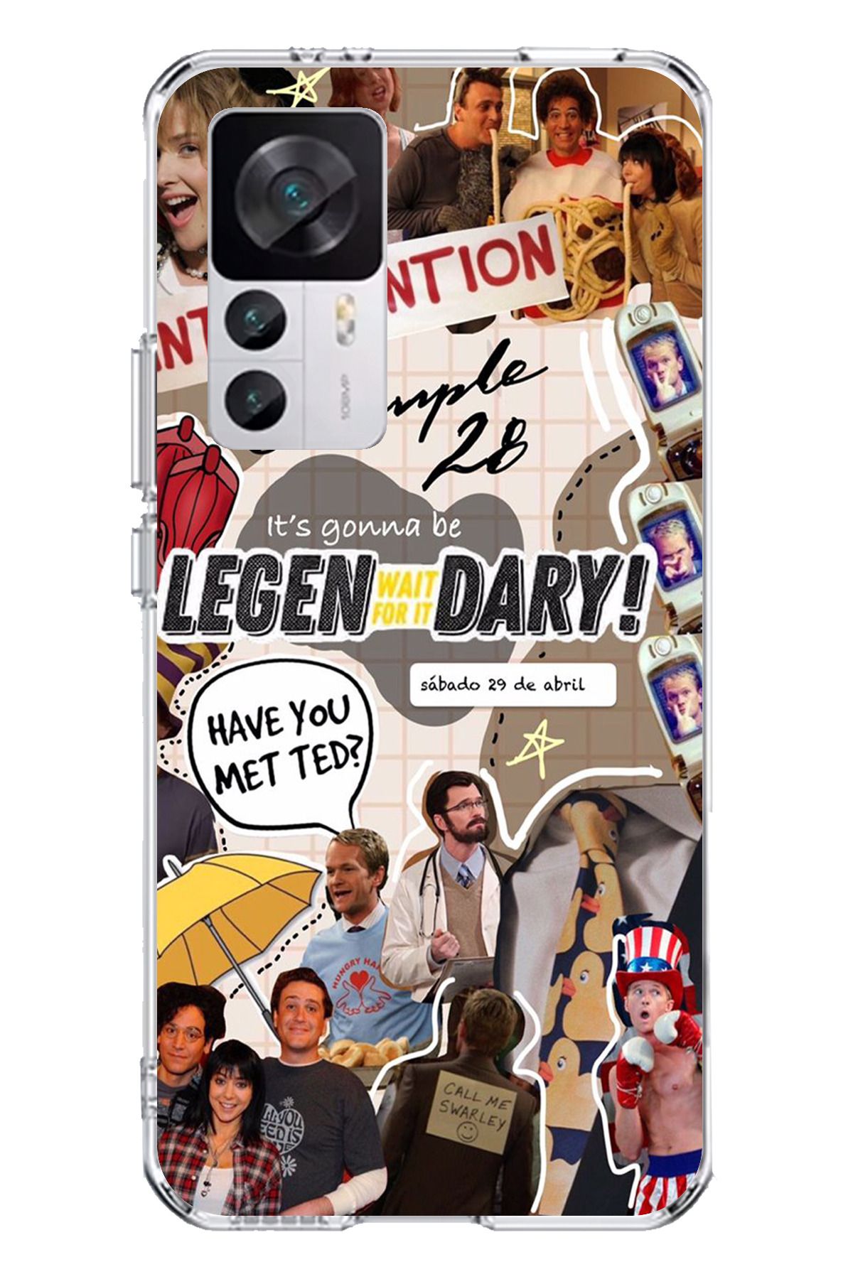 TechTree Xiaomi Mi 12T - 12T PRO Uyumlu Retro Gazete How i met your mother Tasarımlı Şeffaf Silikon Kılıf