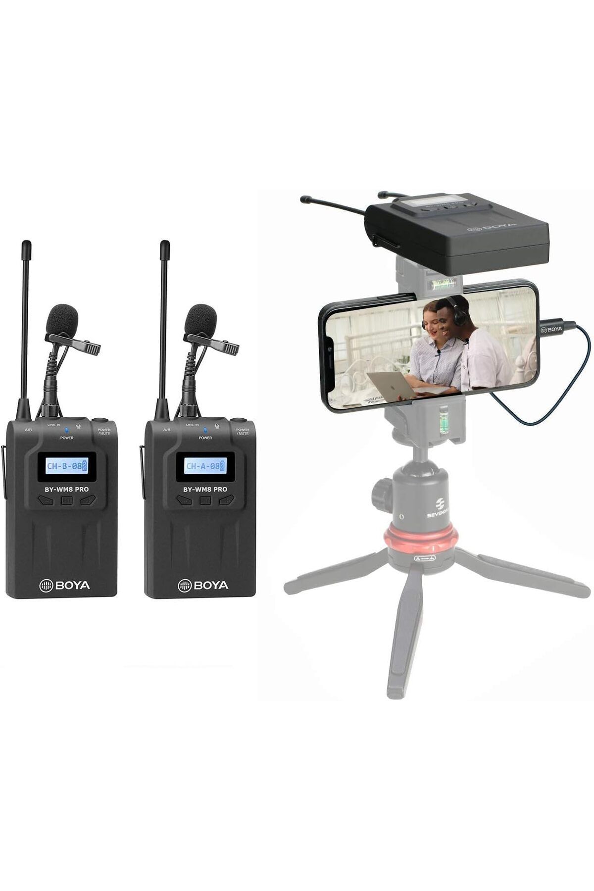 DERİK KADROĞLU By-WM8 Pro-K2 UHF Çift Kanallı Kablosuz Mikrofon Sistemi Yeni 1107872