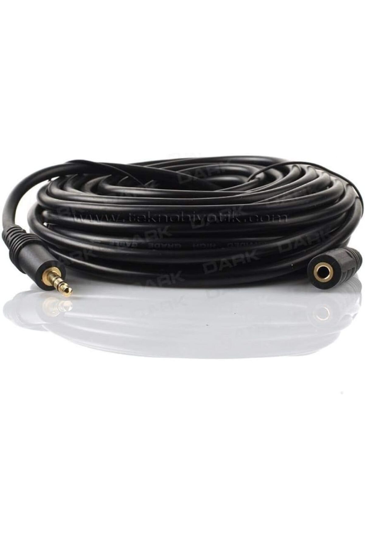 mazıdağı 10 Metre 3.5mm Stereo Ses Uzatma Kablosu (3.5mm Dişi - 3.5mm Erkek) (DK-CB-AUEXTL1000)