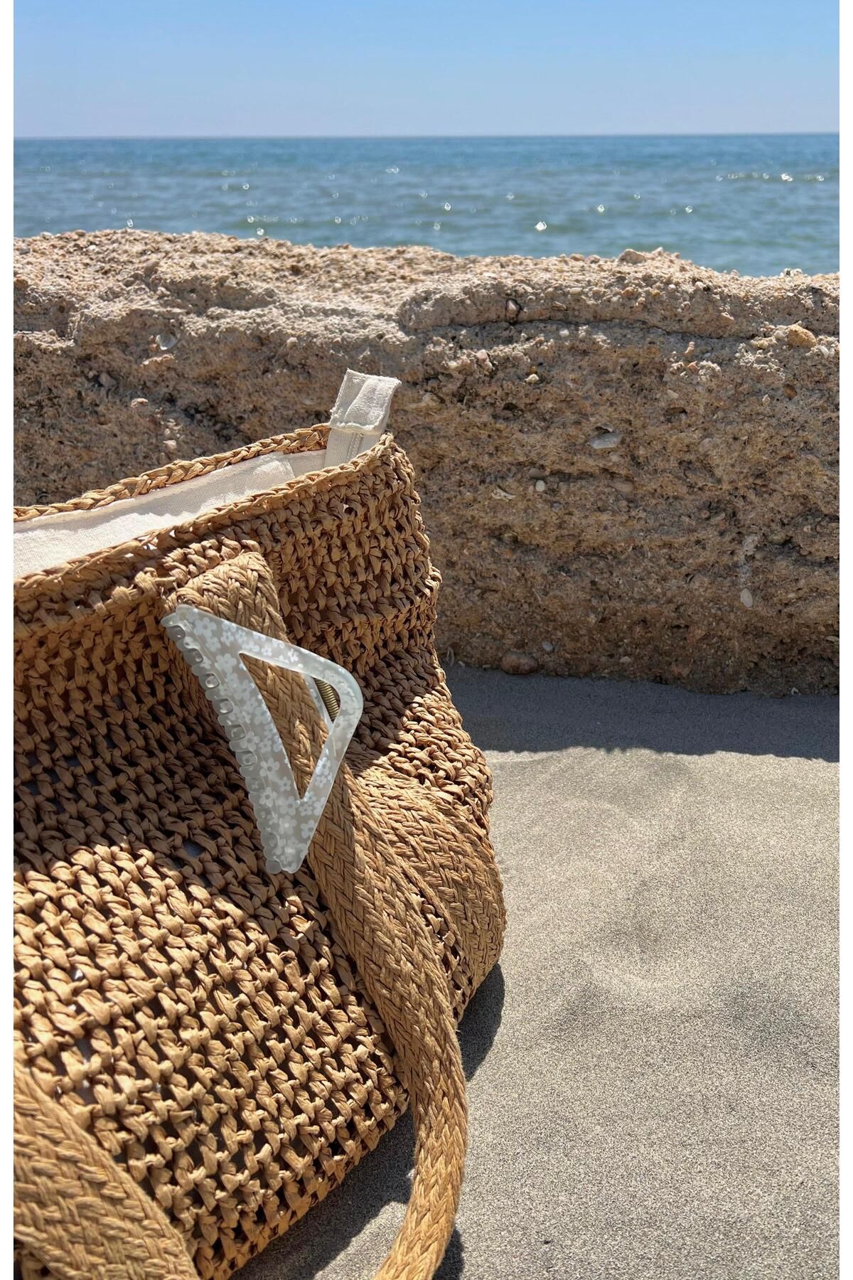 rimeaccessories Çiçekli Büyük Mat Mandal Toka