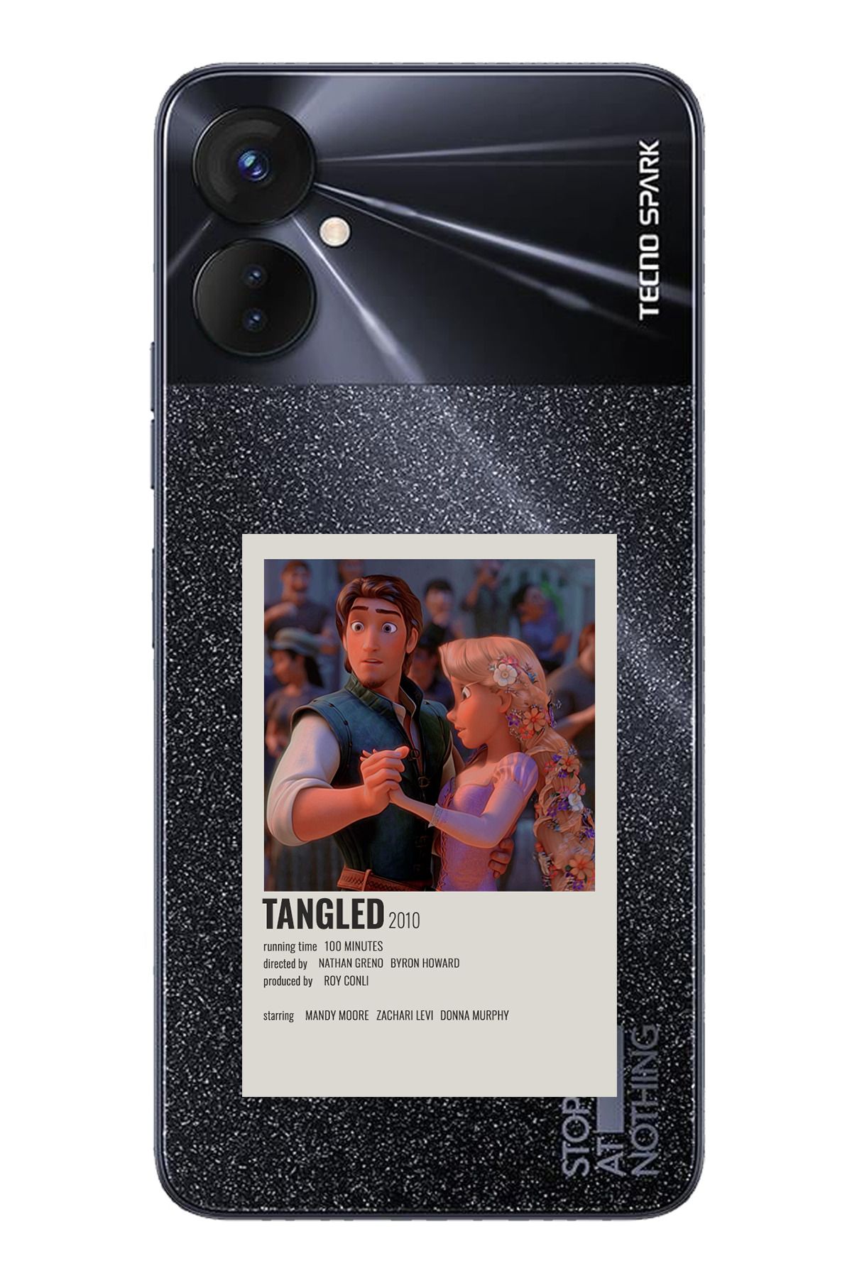 TechTree Tecno Spark 9 Pro Uyumlu Rapunzel Tangled Tasarımlı Şeffaf Silikon Kılıf
