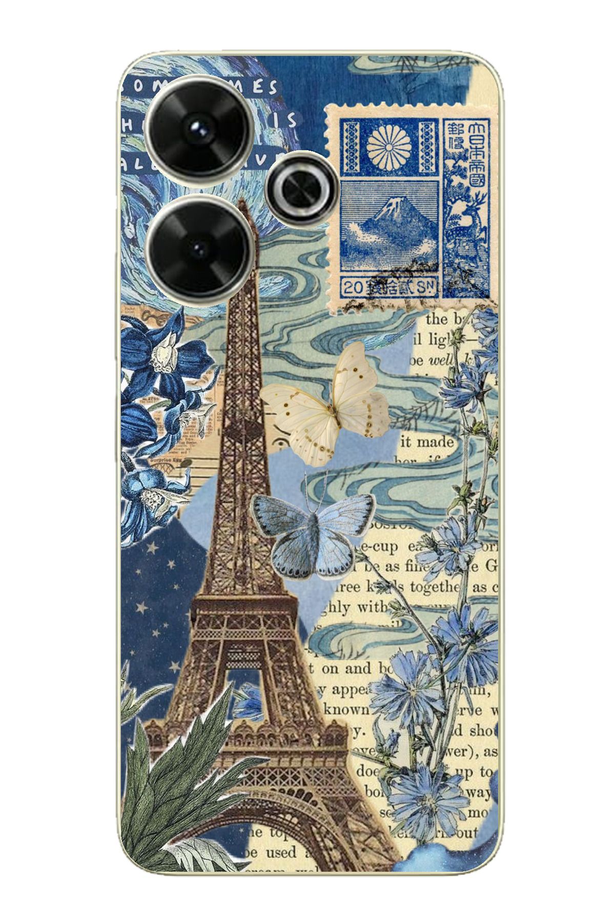 TechTree Redmi 13 Uyumlu Paris ve Eyfel Kulesi Şeffaf Silikon Kılıf