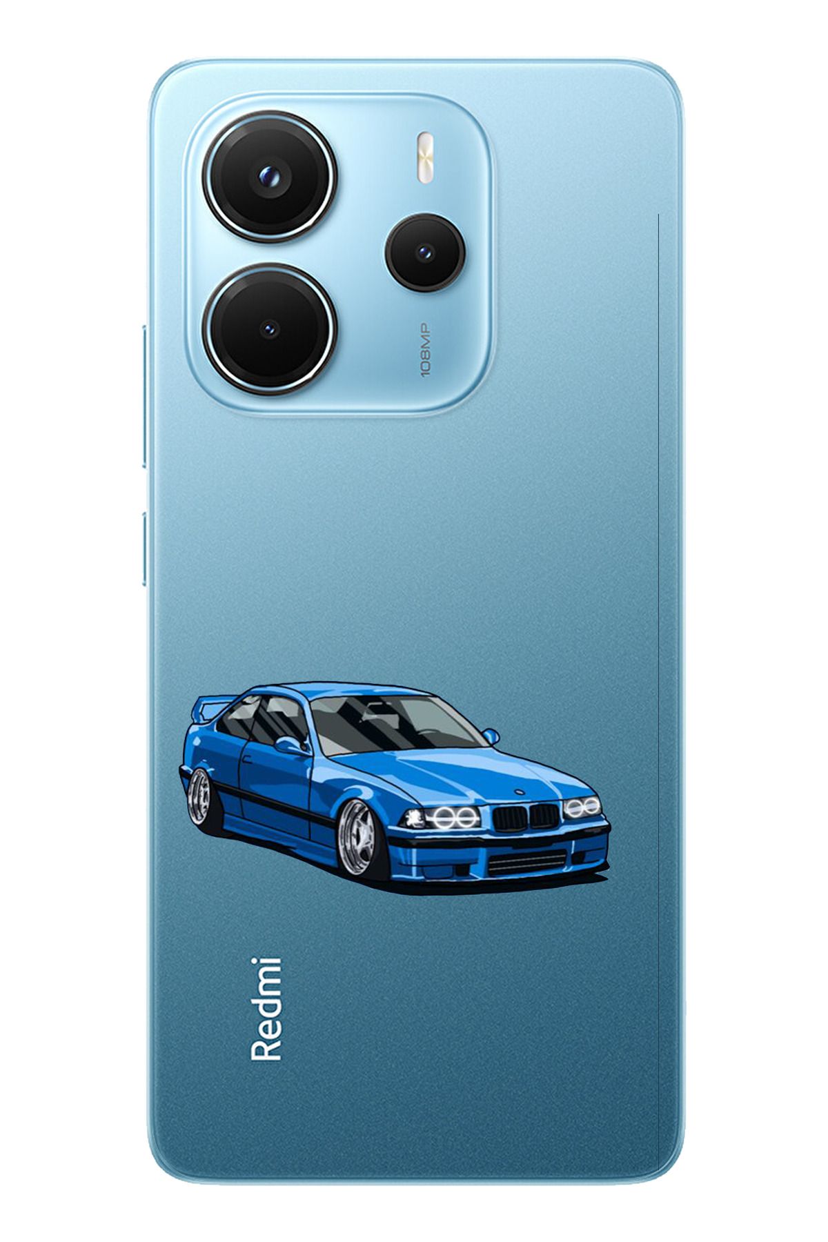 TechTree Redmi Note 14 4G Uyumlu E36 M3 Tasarımlı Şeffaf Silikon Kılıf