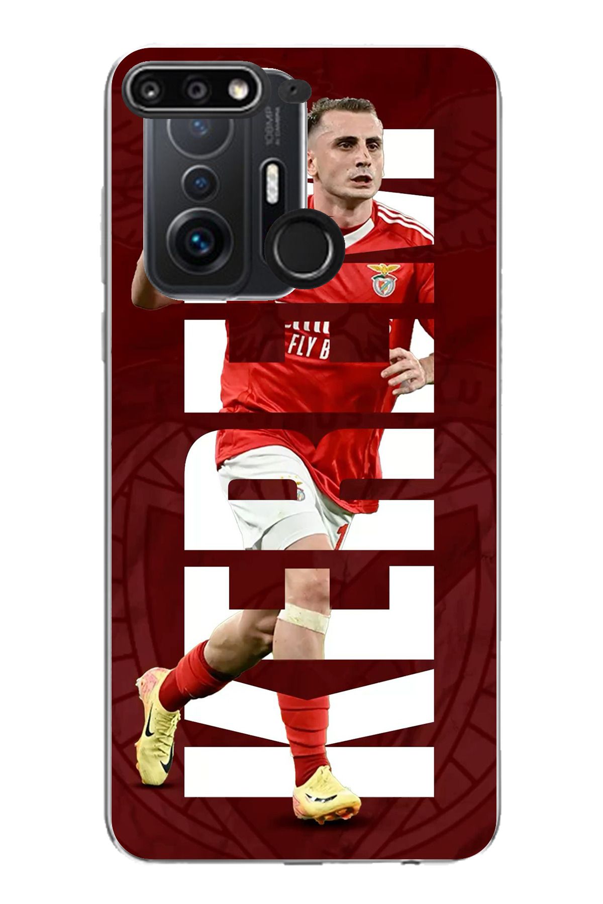 TechTree Huawei Y7 2018 - Honor 7C Uyumlu Kerem Aktürkoğlu Benfica Şeffaf Silikon Kılıf