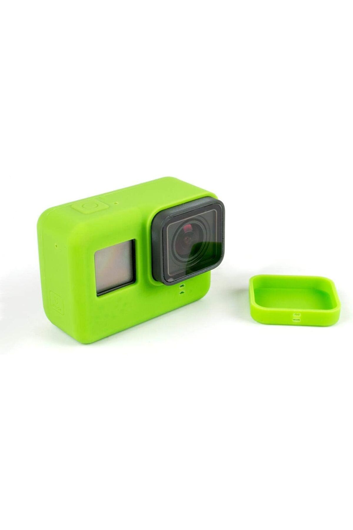 DERİK KADROĞLU GoPro Hero 5 Uyumlu Silikon Lens ve Koruyucu Kılıf Yeşil Yeni 1107872