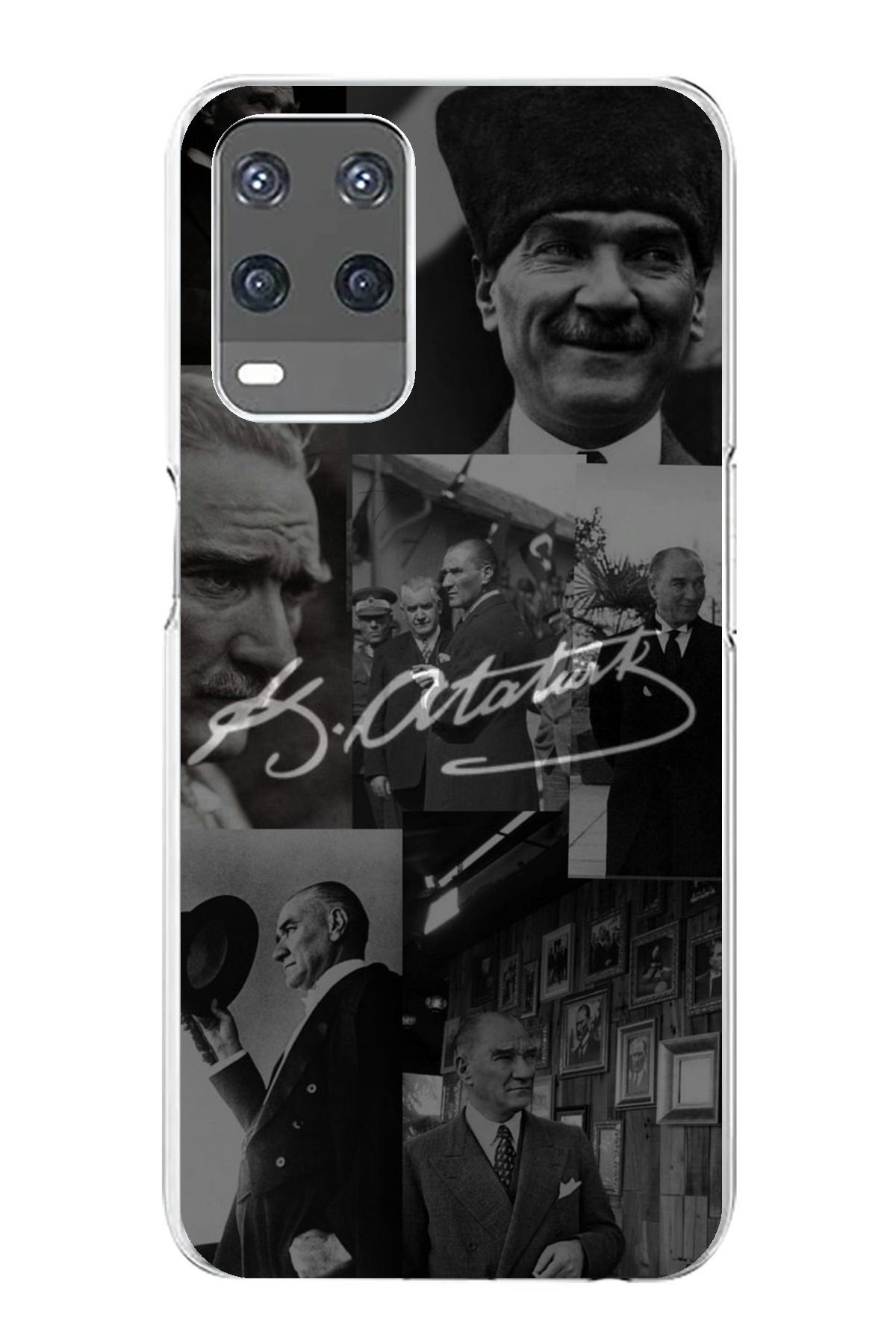 TechTree Oppo A54 Uyumlu Kemal Atatürk İmza Şeffaf Silikon Kılıf