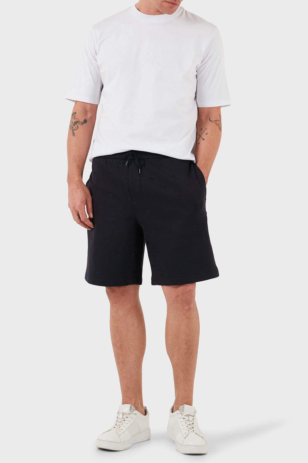 Emporio Armani Tümü Logolu Regular Fit Bermuda Short Erkek SHORT EM001403 AF10013 FB234