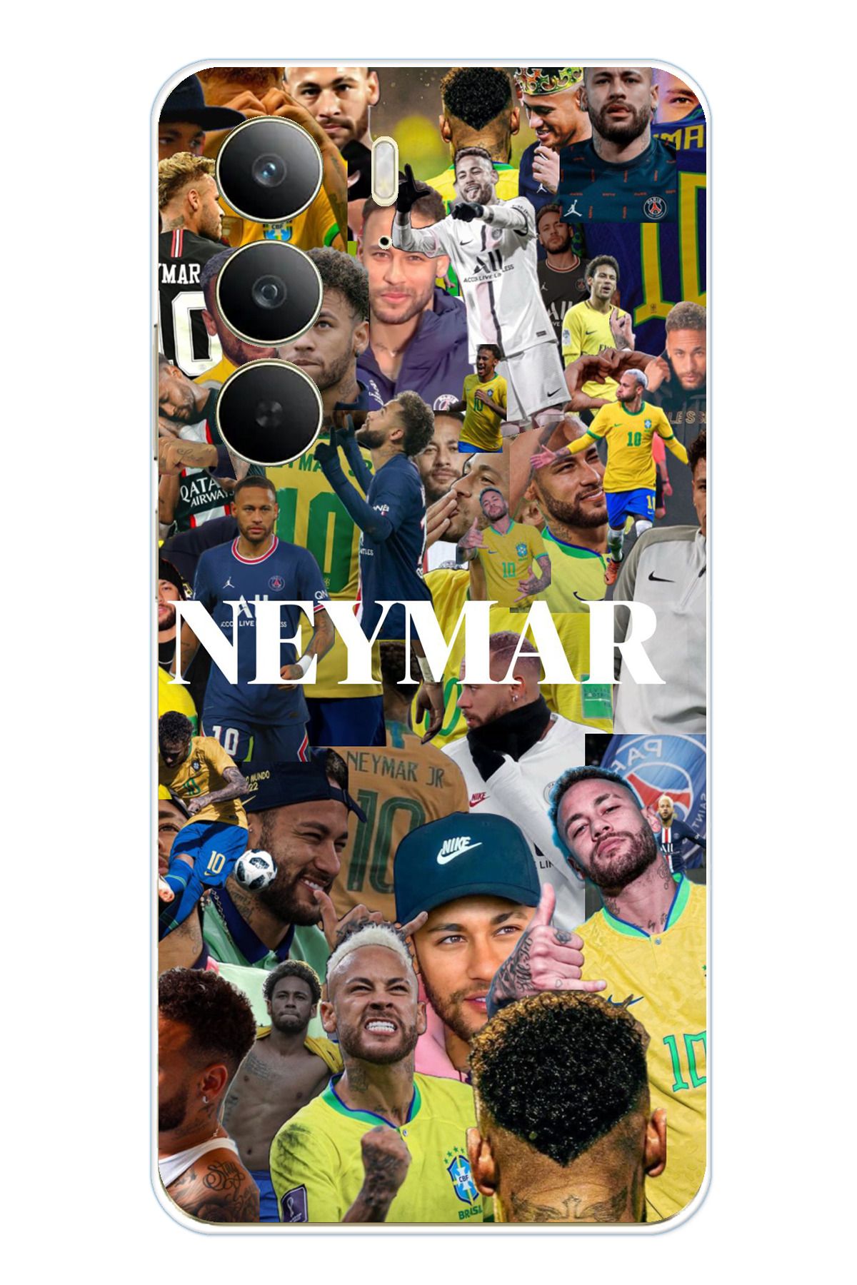 TechTree Realme C75 Uyumlu Neymar Brezilya Şeffaf Silikon Kılıf