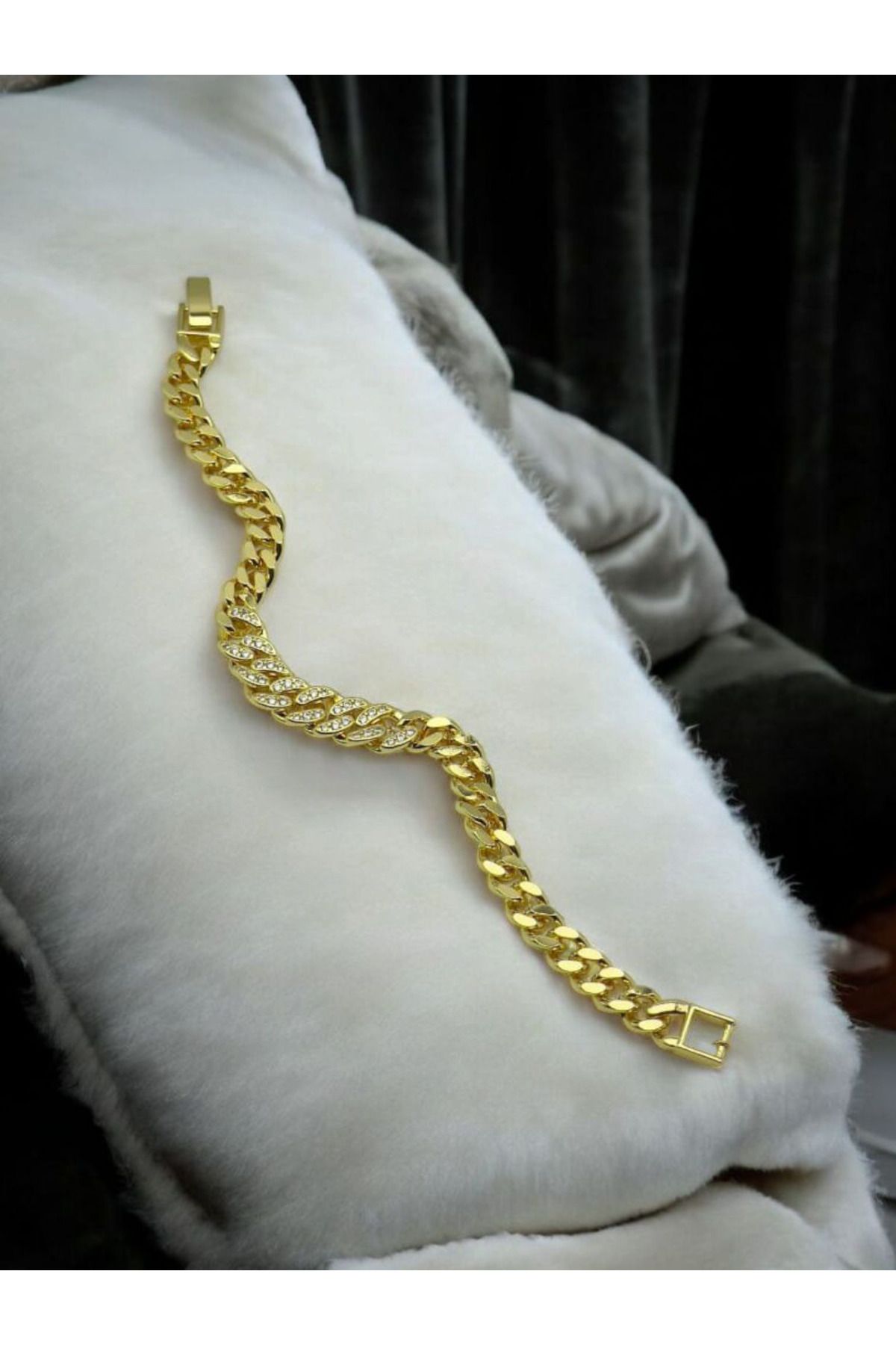 XUPING JEWELRY Gold zincir detaylı Çelik bileklik