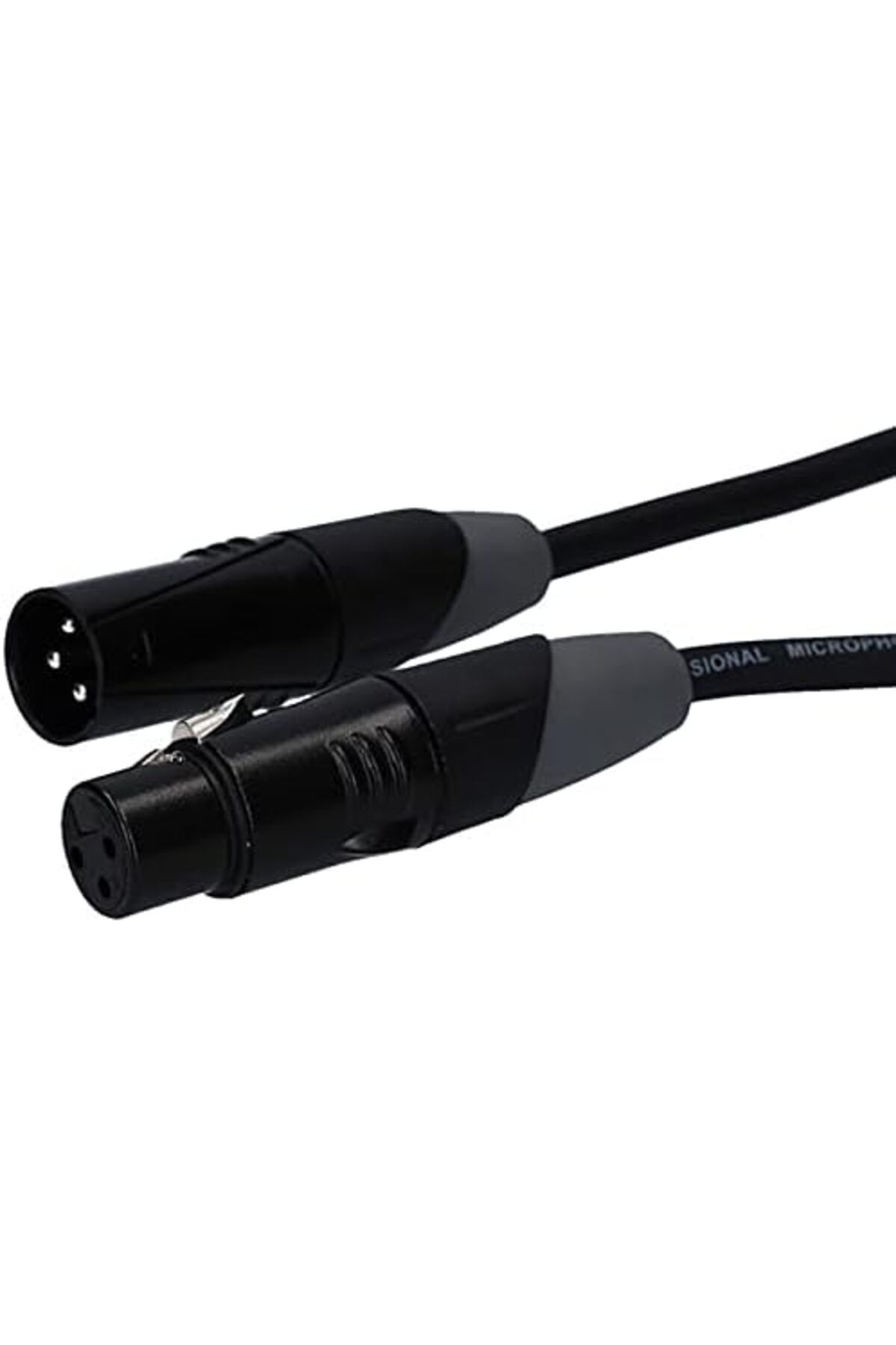 mazıdağı 3 M XLR Dişi - XLR Erkek  Uyumlu Mikrofon Kablosu, 3 Pin Analog Ve AES, Cırt Cırtlı Bant Ile