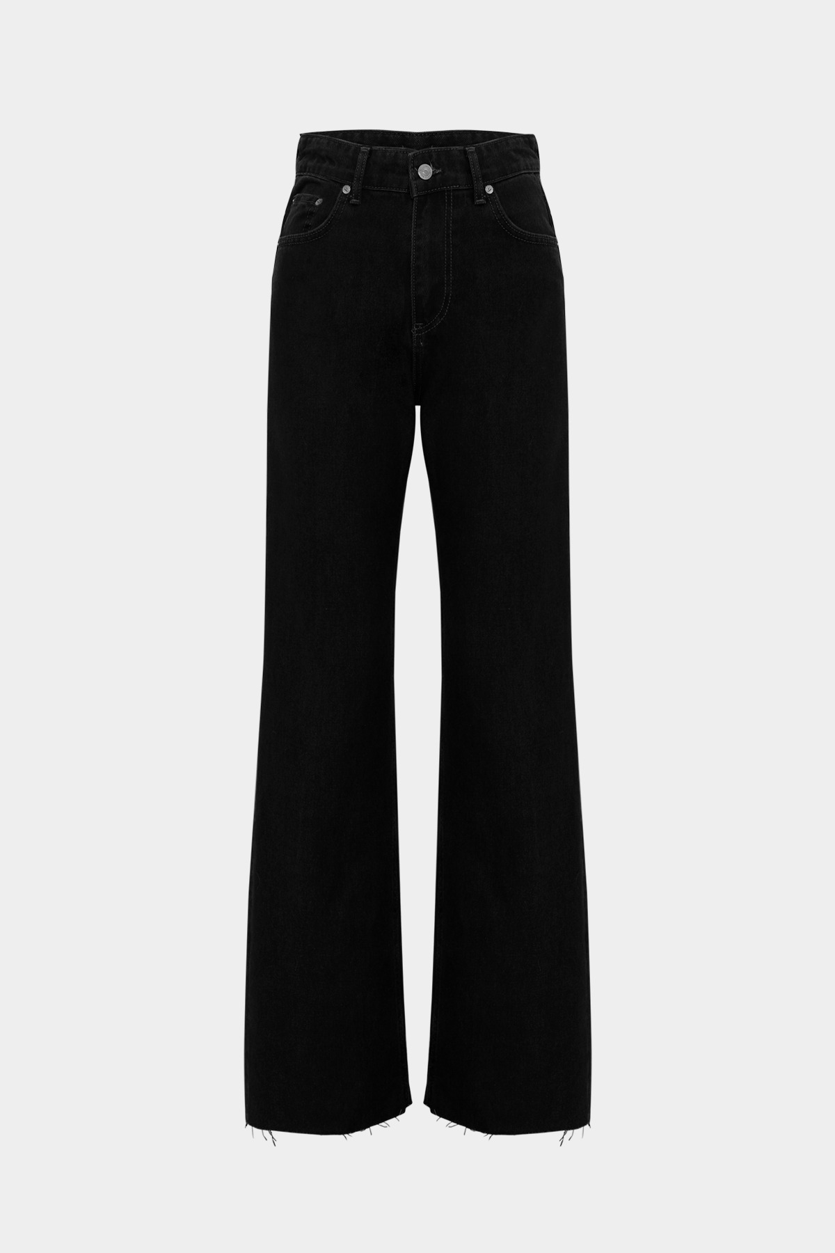 Açelya Okcu High Waist Wide Leg Kar Yıkama Geniş Paça Dikişsiz Jean