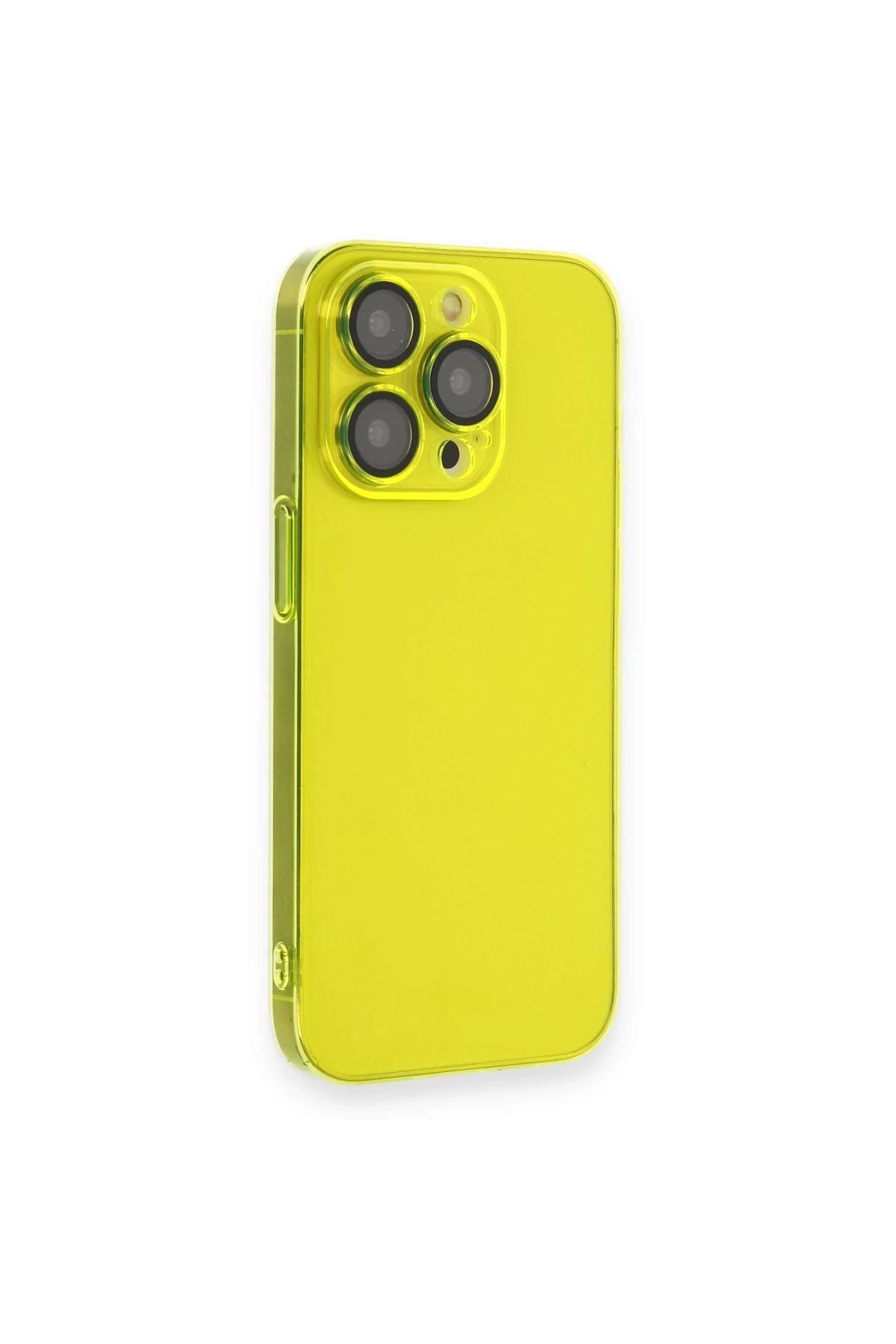 NewFace iPhone 14 Pro Max Kılıf Armada Lensli Kapak - Sarı GLSTD
