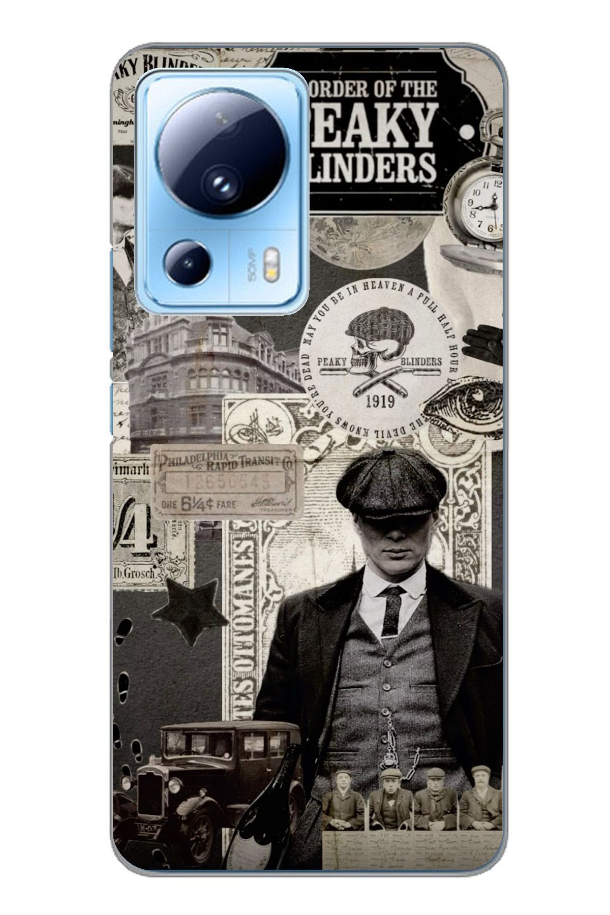 TechTree Xiaomi Mi 13 Lite Uyumlu Peaky Blinders Şeffaf Silikon Kılıf
