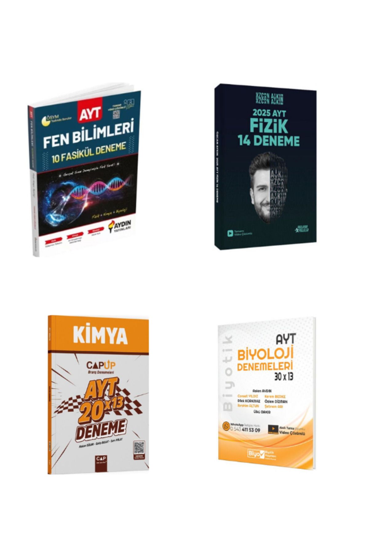 Benim Hocam Yayınları 2025 aydın yaynları ayt ayt fen deneme özcan aykın fizik çap kimya ve biyotik biyoloji