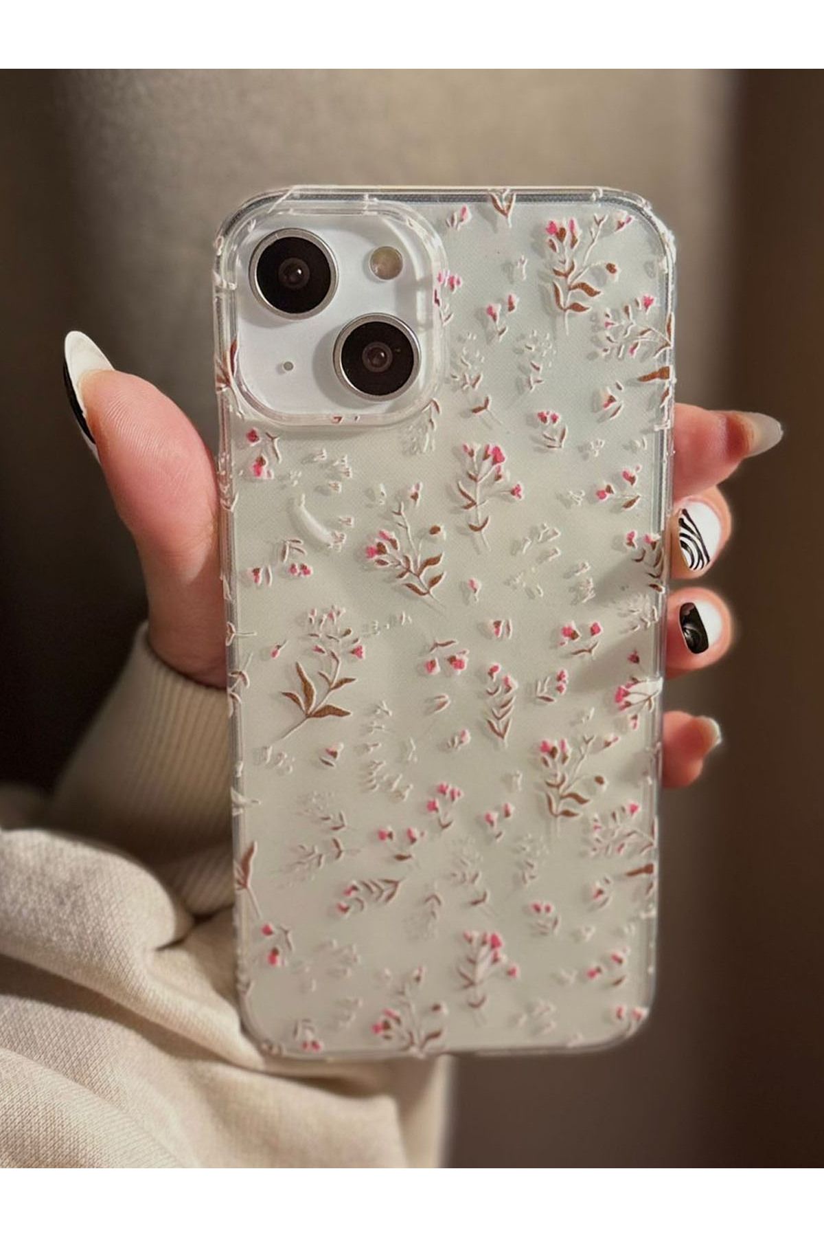 enfein İPhone 13/14 Uyumlu Kılıf Desen Tasarımlı Tam Uyumlu Yüsek Kalite Premium Şeffaf Arka Kapak