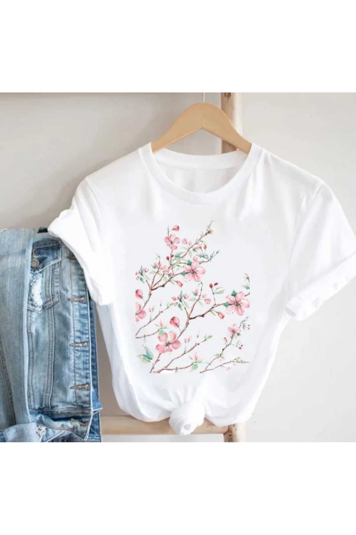 FULL TOLERANCE ceyasmoda Kısa Kollu Tee Top Fashion Tişört Model