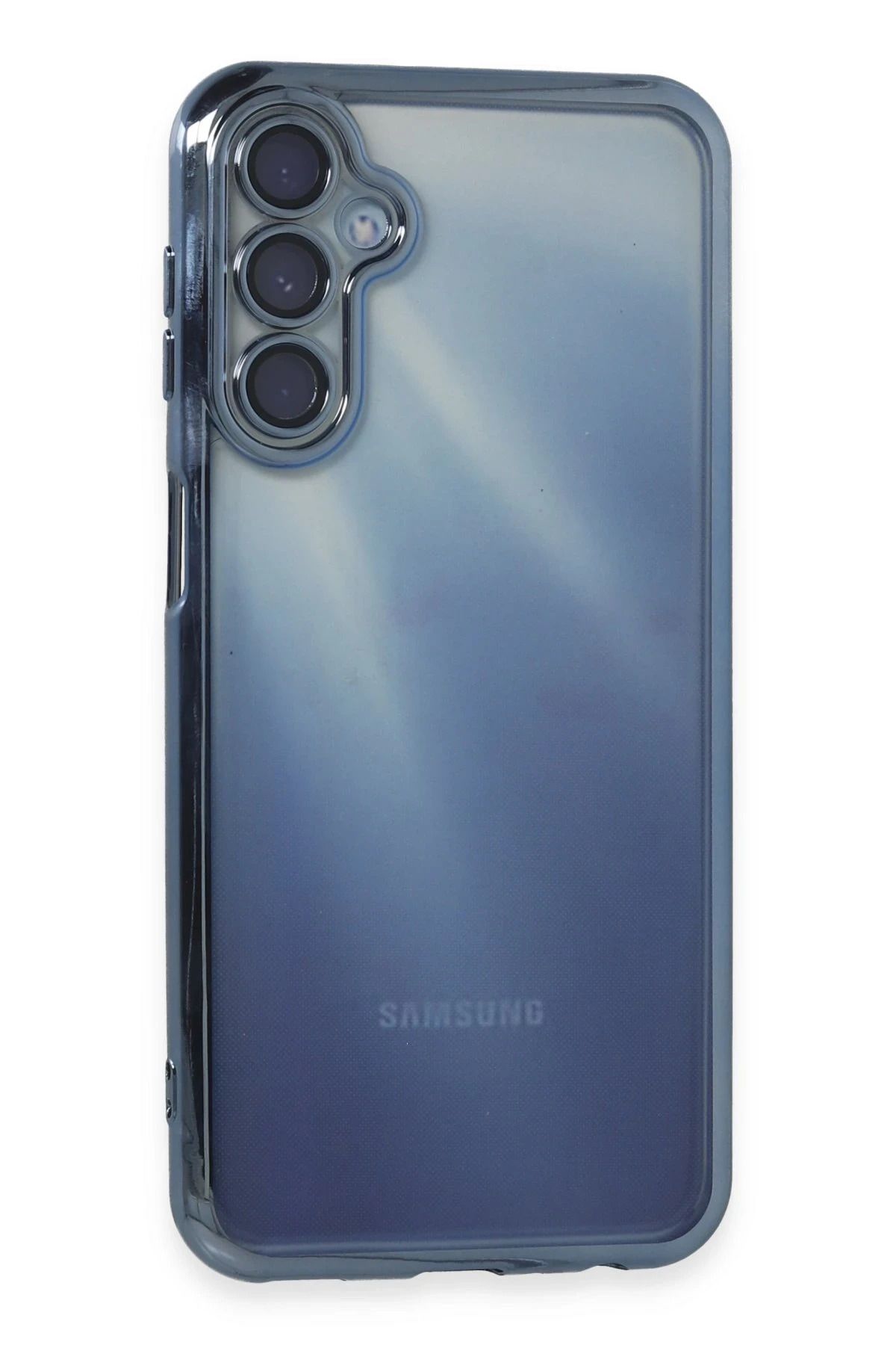 NewFace Samsung Galaxy A25 5G Kılıf Lensli Silikon - Açık Mavi ZRNET