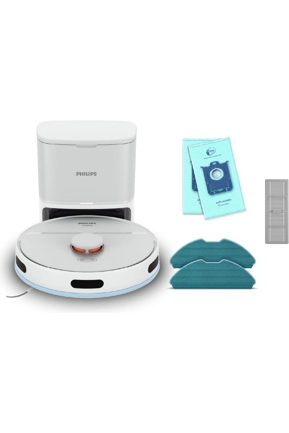 Philips 2000 Vaccum En Hızlı Serisi Islak Kuru Moplu İstasyonlu Robot Süpürge, XU2100/20 EVİMTECHX