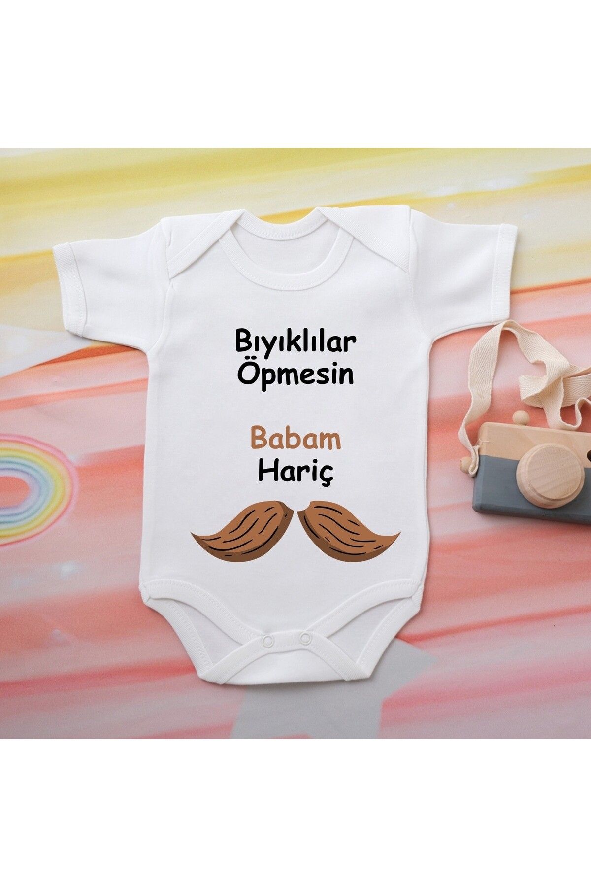 soft wing %100 Pamuklu Organik Baskılı Premium Çıtçıtlı Bebek Body Atlet Zıbın 00564