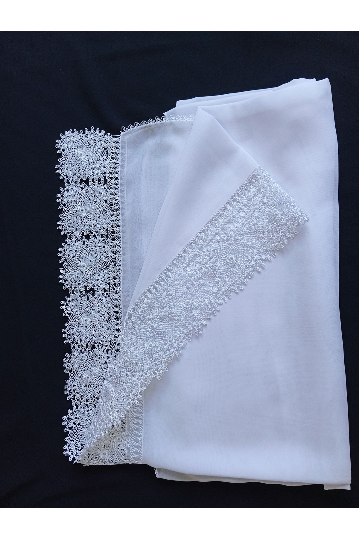 NUMİSTORE İğne oyası beyaz renk namaz örtüsü
