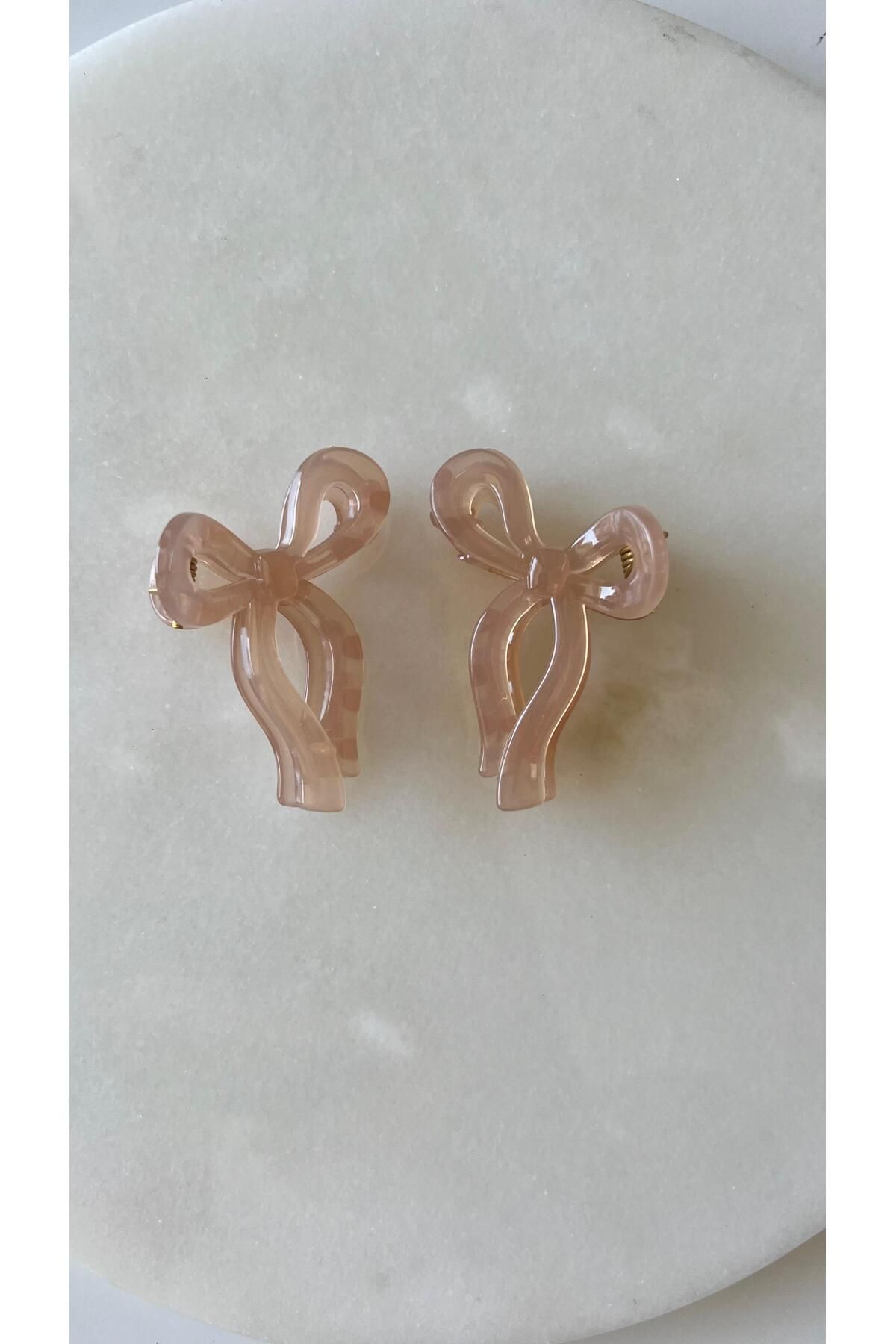 rimeaccessories 2 Adet Soft Minik Fiyonk Model Kemik Mandal Toka