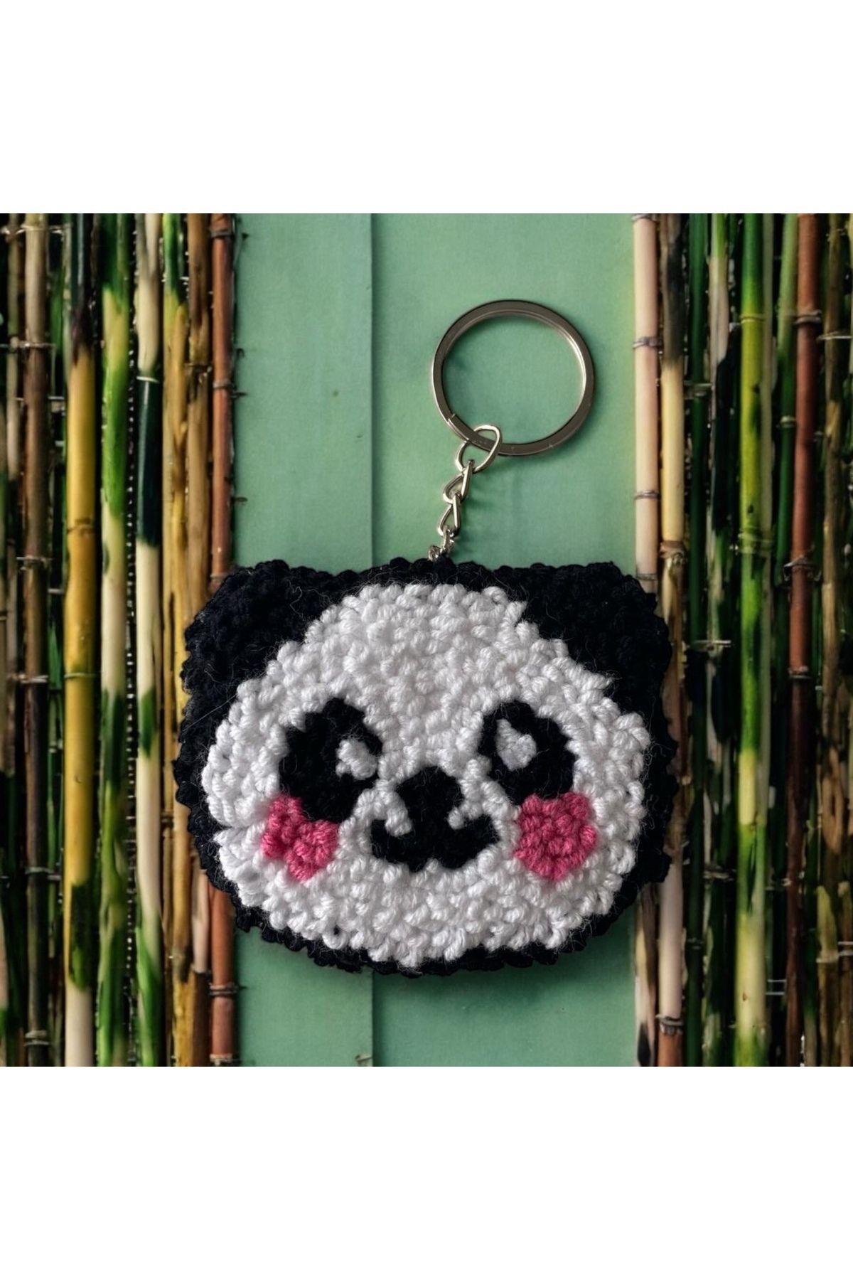 YümanınYumağı Hand Made Örgü Panda Anahtarlık