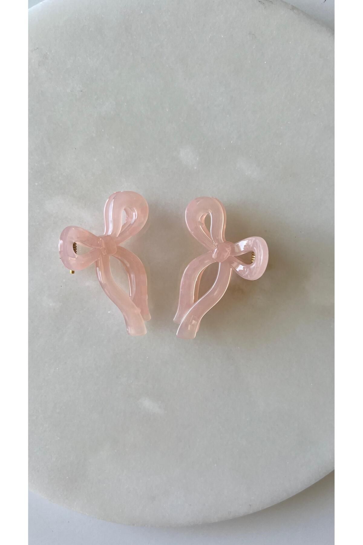 rimeaccessories 2 Adet Soft Minik Fiyonk Model Kemik Mandal Toka