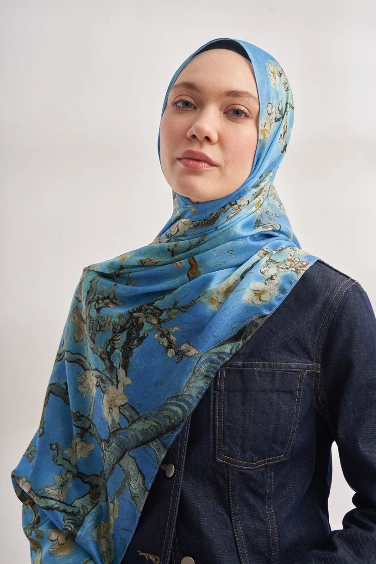 ARMANDA İthal Vual Almond Blossom Desen Şal -4464