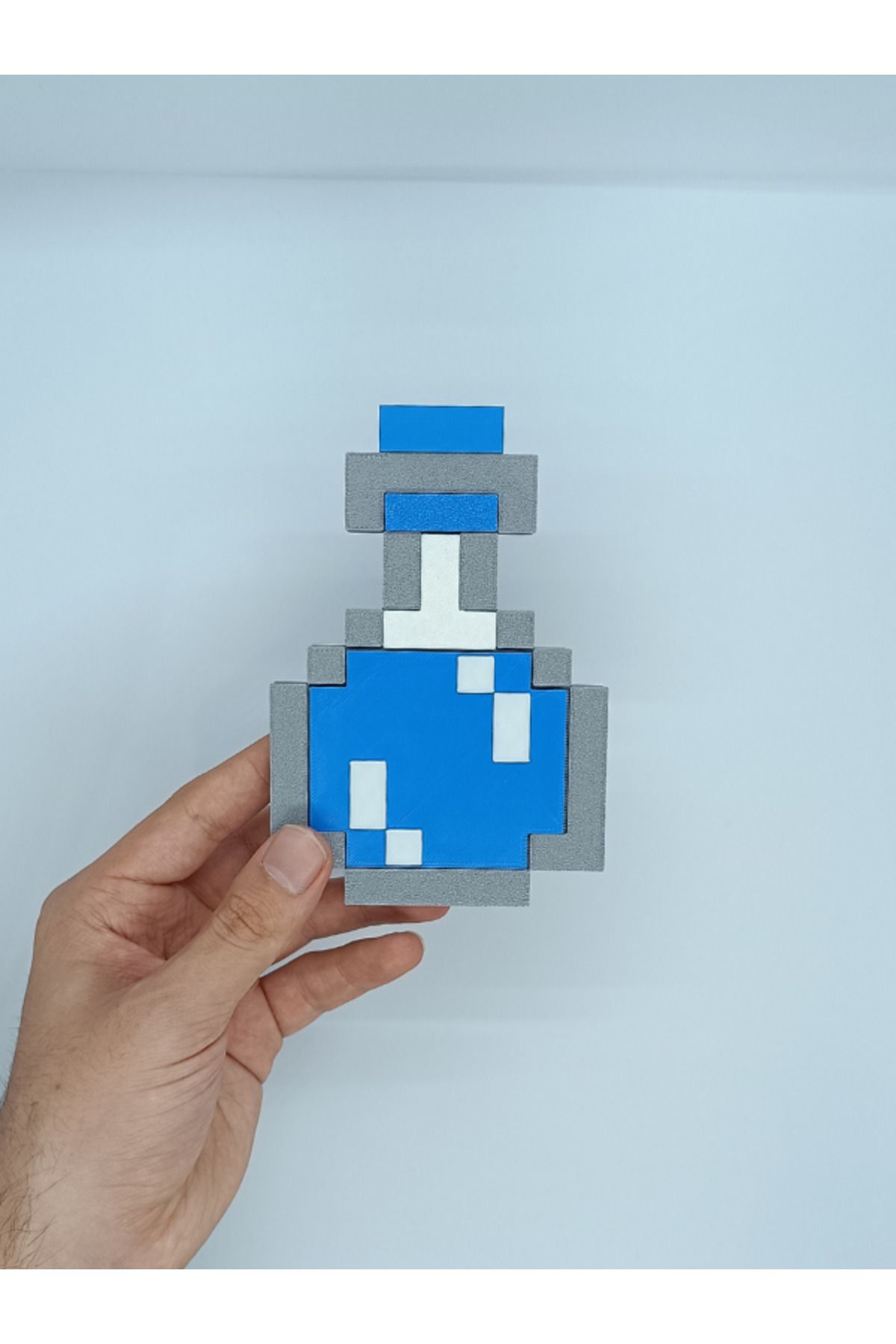 puca Minecraft Mavi Süs İksir Şişesi 13 Cm Figür Potion Bottle Dekoratif Obje Biblo