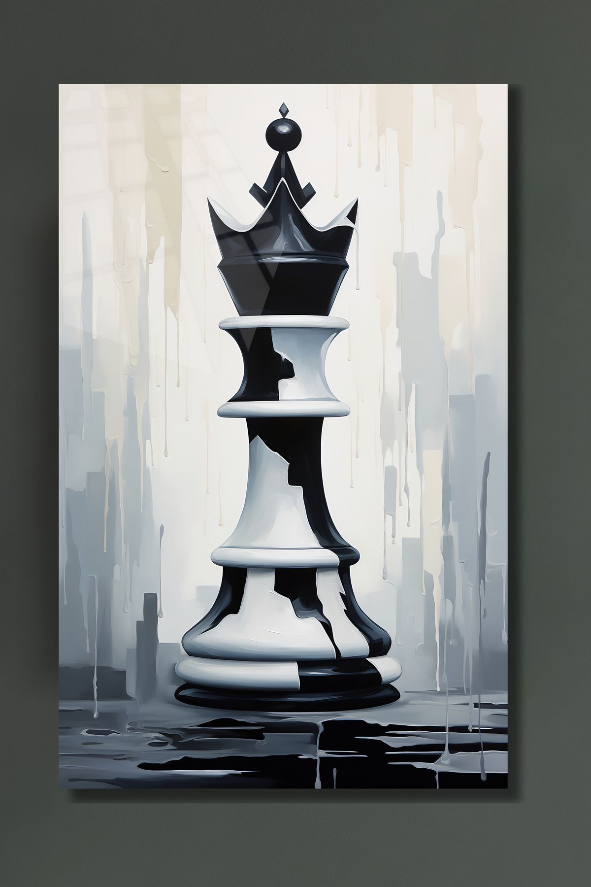 glassartdesign Şahların Şavaşı Cam Tablo-Modern Tablo