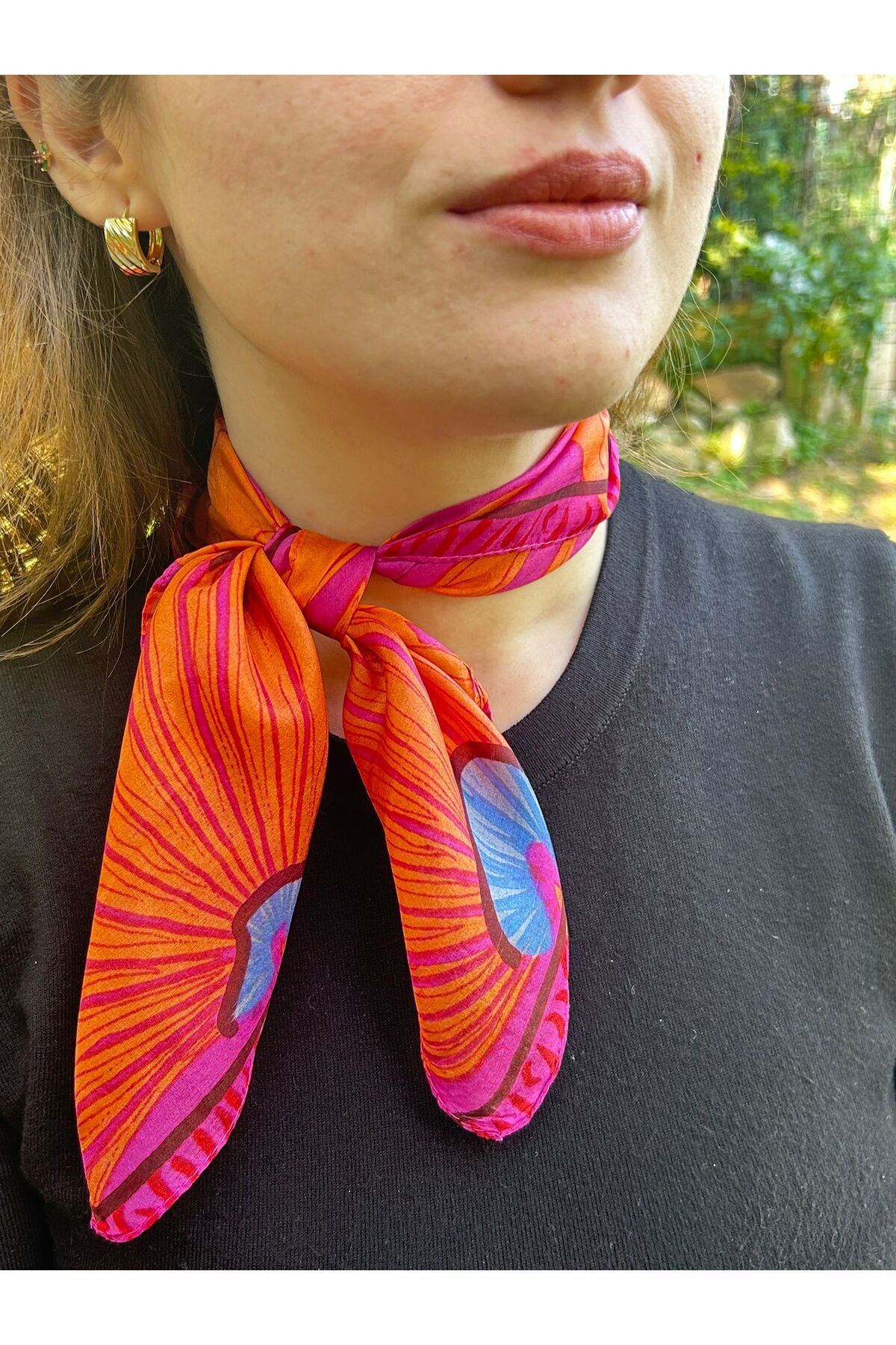 Likya Atelier Bursa İpeği Fular Yaz Çiçeği