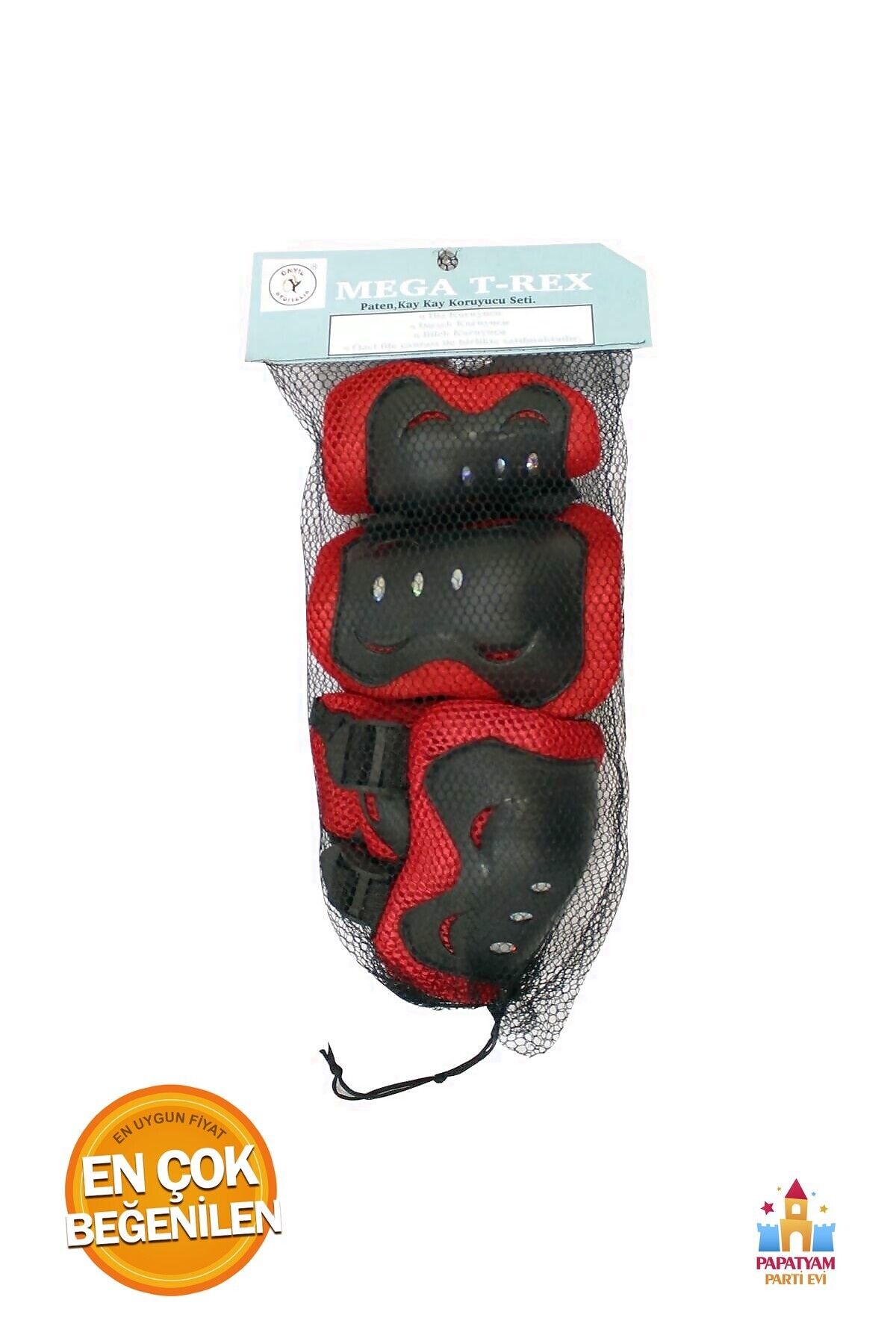 PapatyamPartiEvi Çocuk 3'lü Koruyucu Set - Paten, Bisiklet ve Scooter için Güvenliğin Anahtarı
