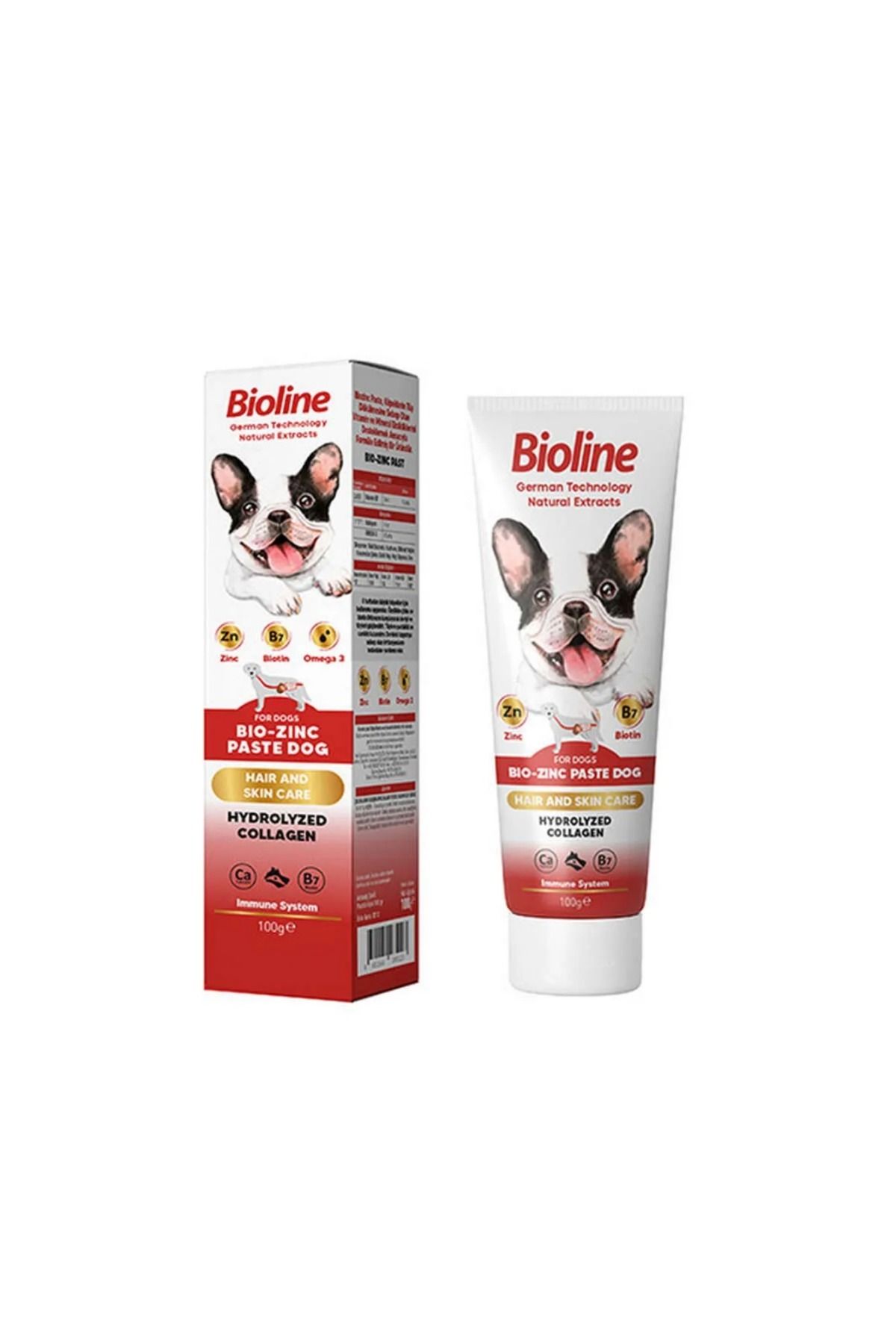 Bioline Köpekler Için Bio-zinc Pasta – Çinko Ve Biotin Destekli Tüy Ve Deri Bakım Macunu 100 gr