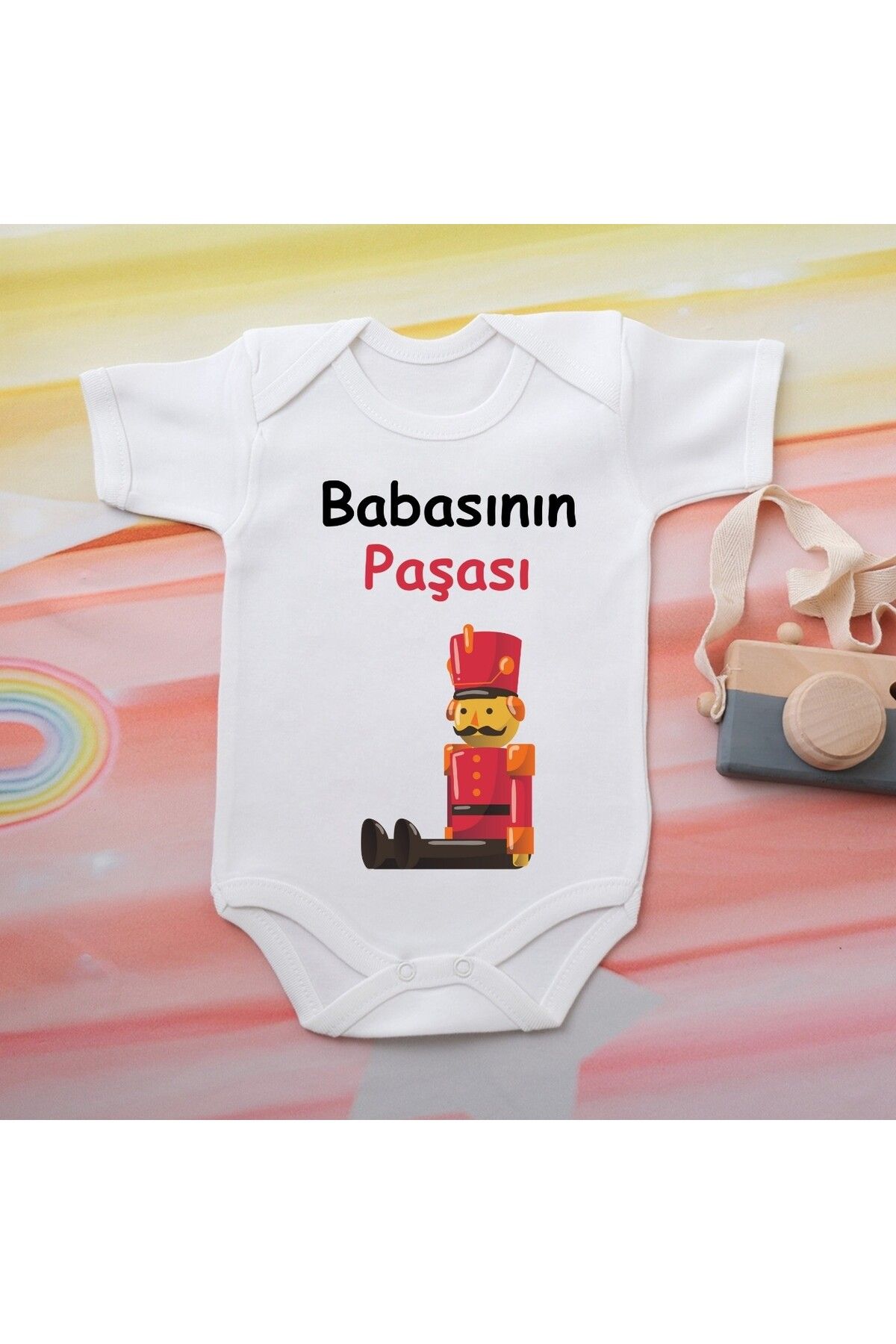soft wing %100 Pamuklu Organik Baskılı Premium Çıtçıtlı Bebek Body Atlet Zıbın 00569
