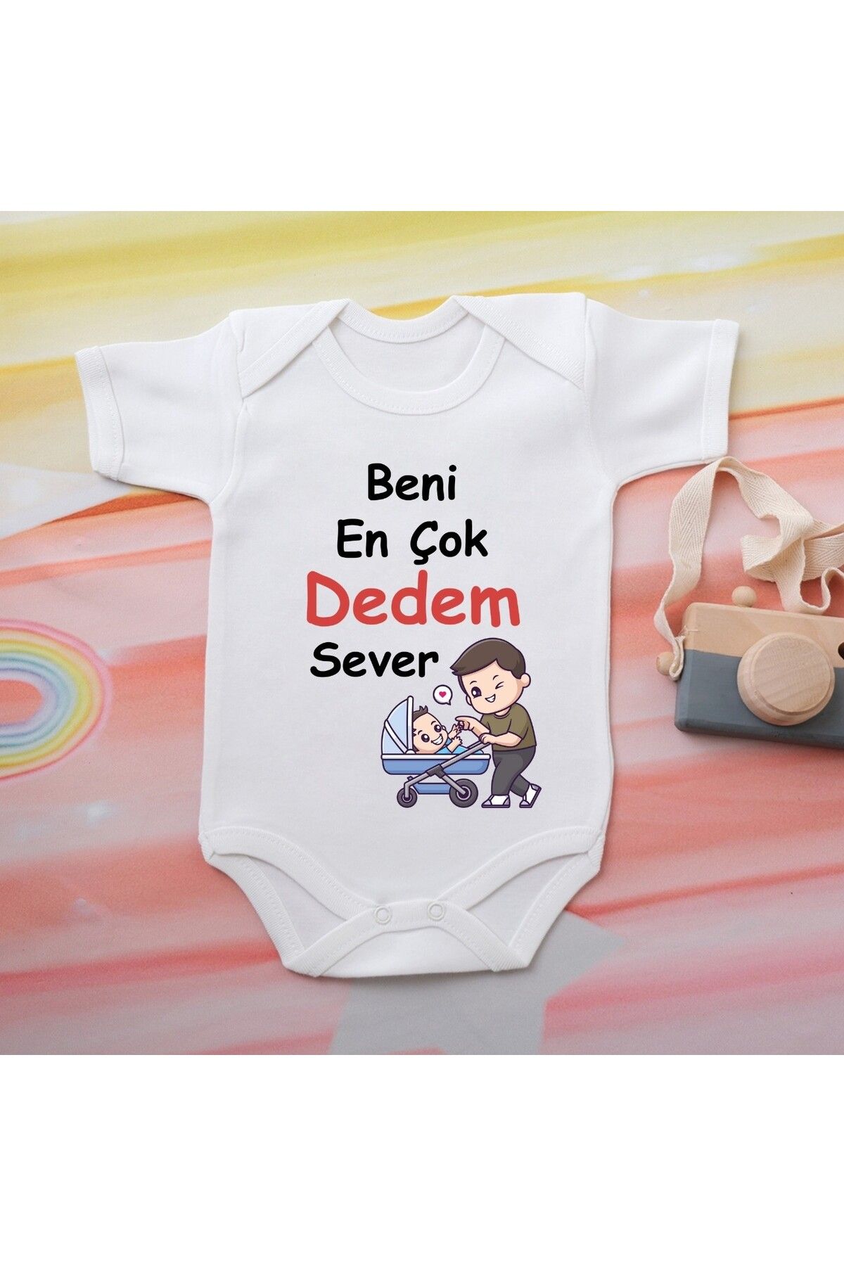 soft wing %100 Pamuklu Organik Baskılı Premium Çıtçıtlı Bebek Body Atlet Zıbın 00544