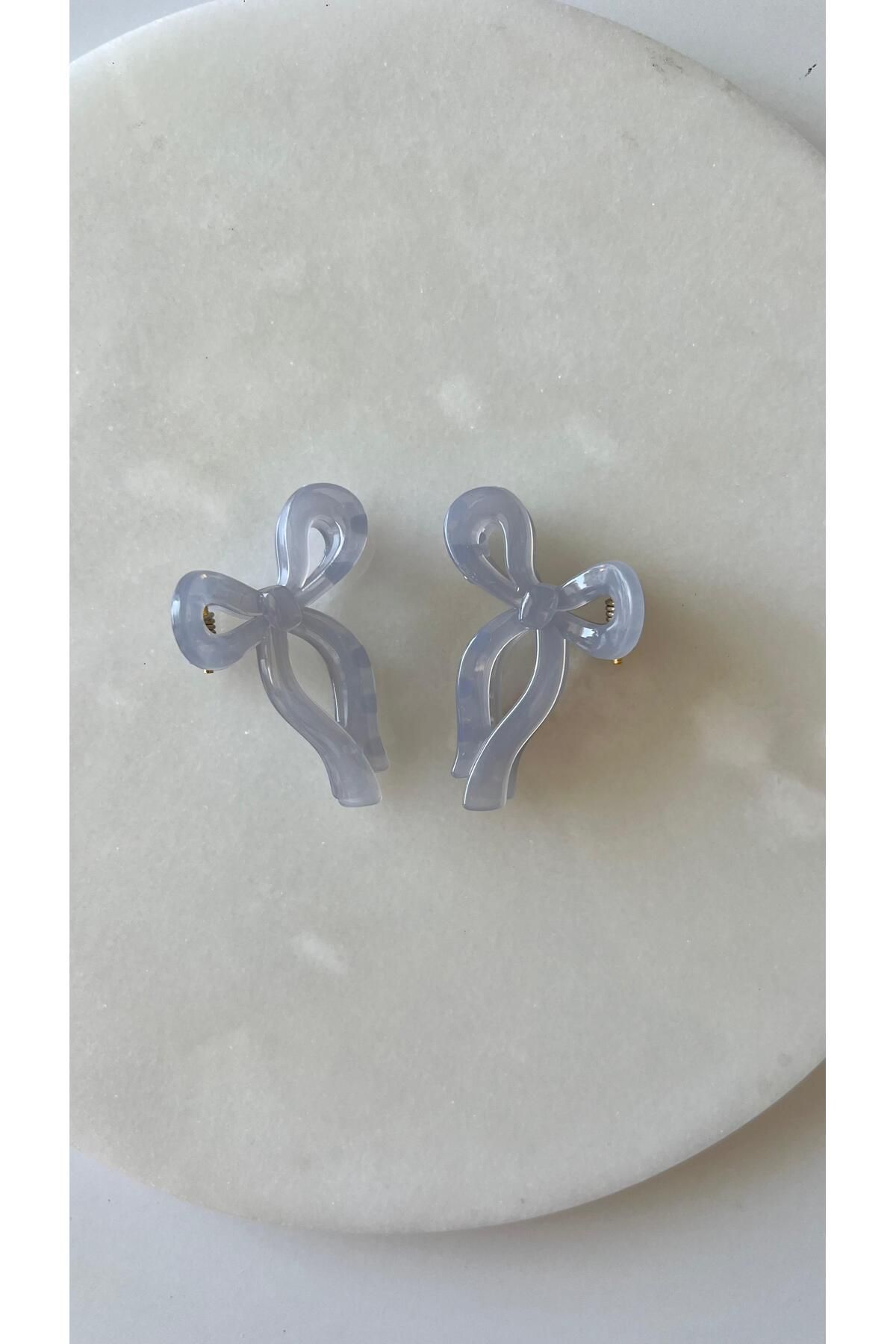 rimeaccessories 2 Adet Soft Minik Fiyonk Model Kemik Mandal Toka