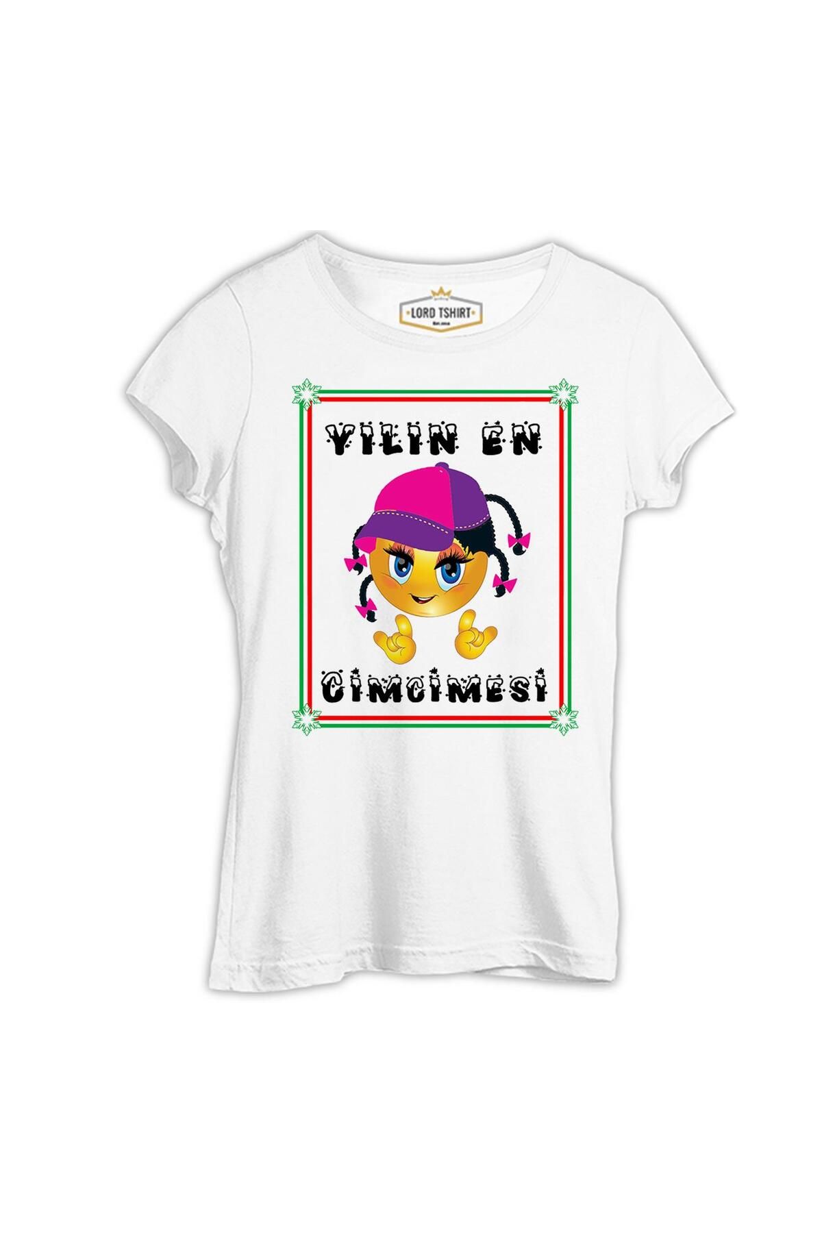 Lord T-Shirt Yılın En Afacanı Beyaz Kadın Tshirt