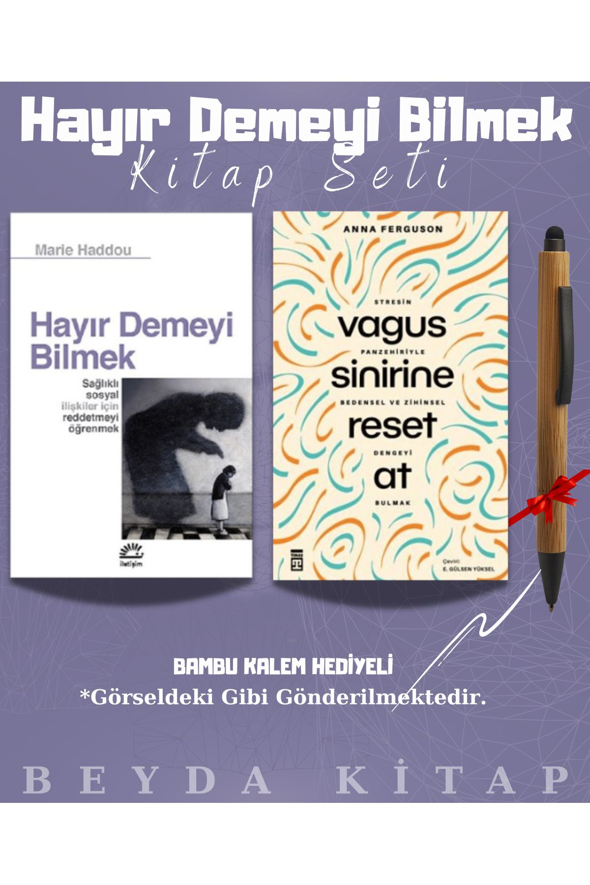 İletişim Yayınları Hayır Demeyi Bilmek - Sinirine Reset At - Bambu Kalem Hediyeli - Kitap Seti