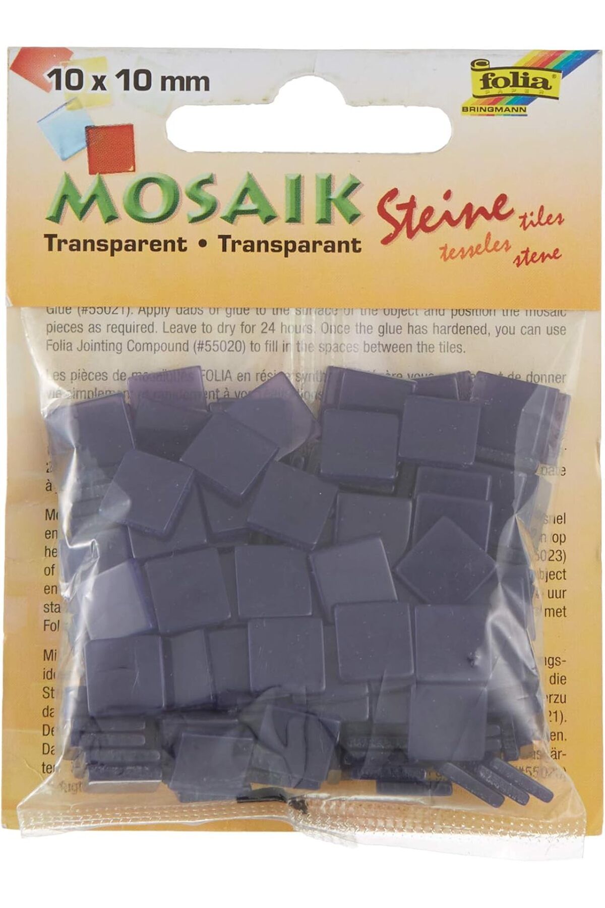 mazıdağı mazzıdağ 57232 Mozaik, Transparan, 10X10Mm, 190 Adet, Koyu Violet new store 1133631