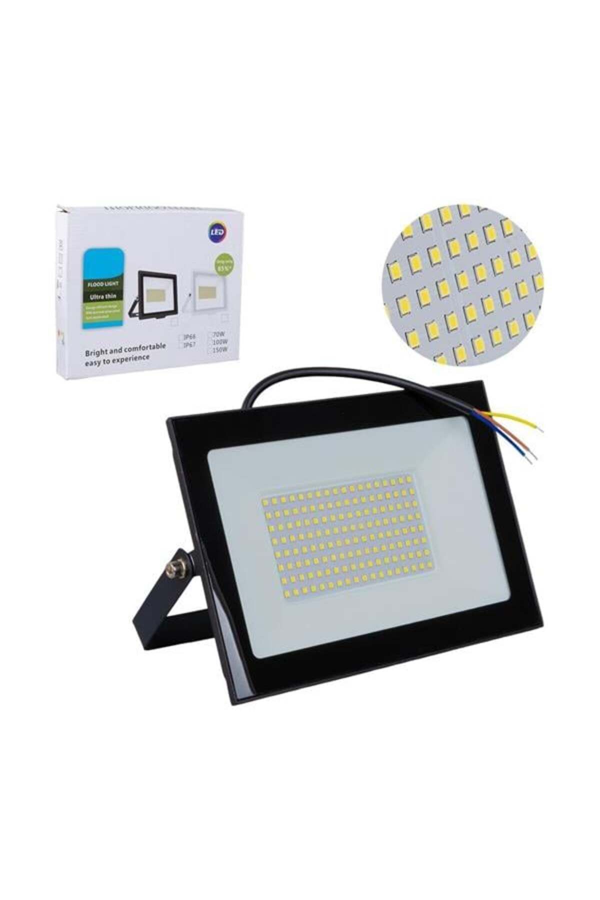 DENİZBİLİŞİM Powermaster Pm-22572 100 Watt - 220 Volt 6500K Ip66 150* Işık Açısı Siyah Slim Kasa Beyaz Led Proje