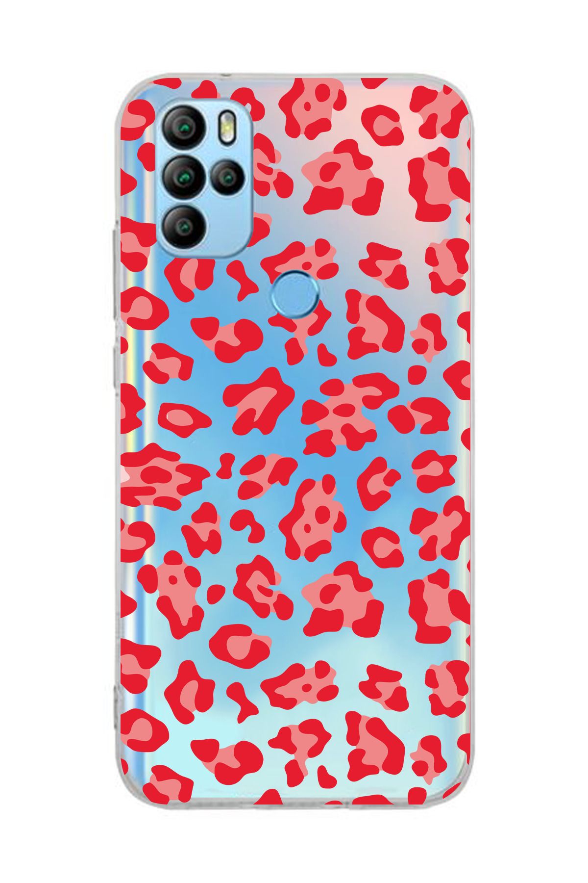 moonset General Mobile GM 21 Pro Uyumlu Leopar Desen Tasarımlı Baskılı Şeffaf Telefon Kılıfı