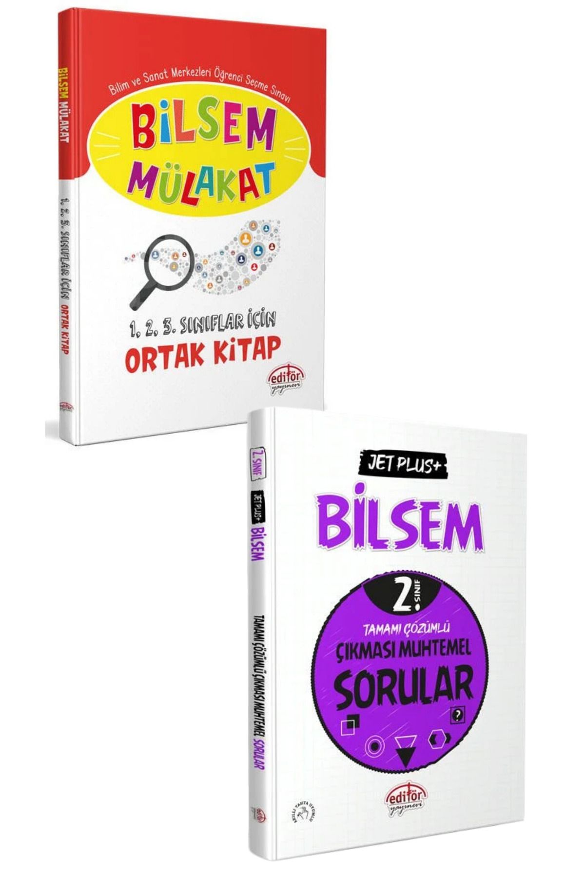 Editör Yayınevi 2. Sınıf Bilsem Jet Plus+ Çözümlü Çıkması Muhtemel Soru+Mülakat 1-2-3. Sınıf Ortak Kitap-2 KİTAP-SET