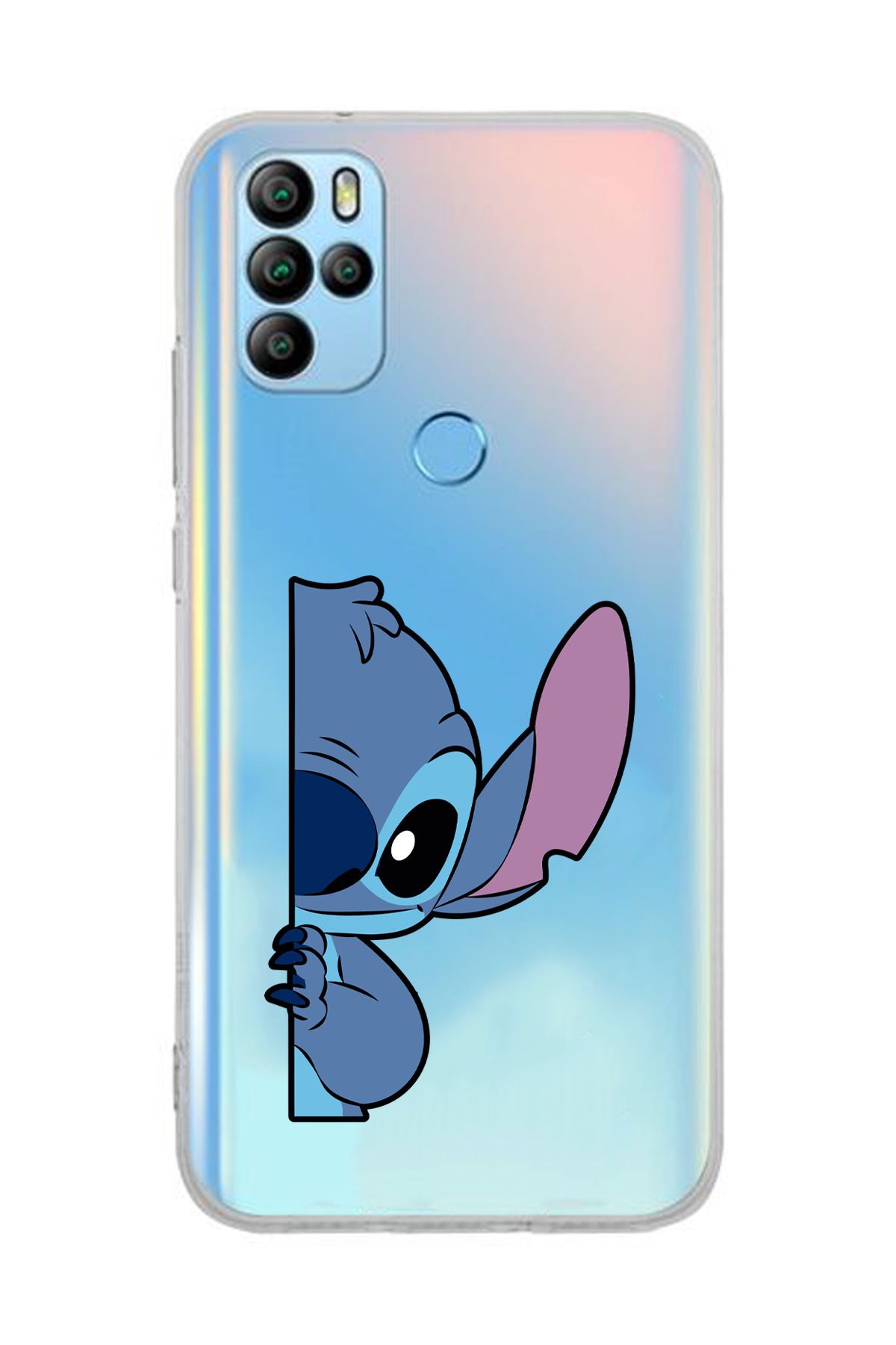 moonset Omix X300/X500 Uyumlu Stitch Tasarımlı Baskılı Şeffaf Telefon Kılıfı